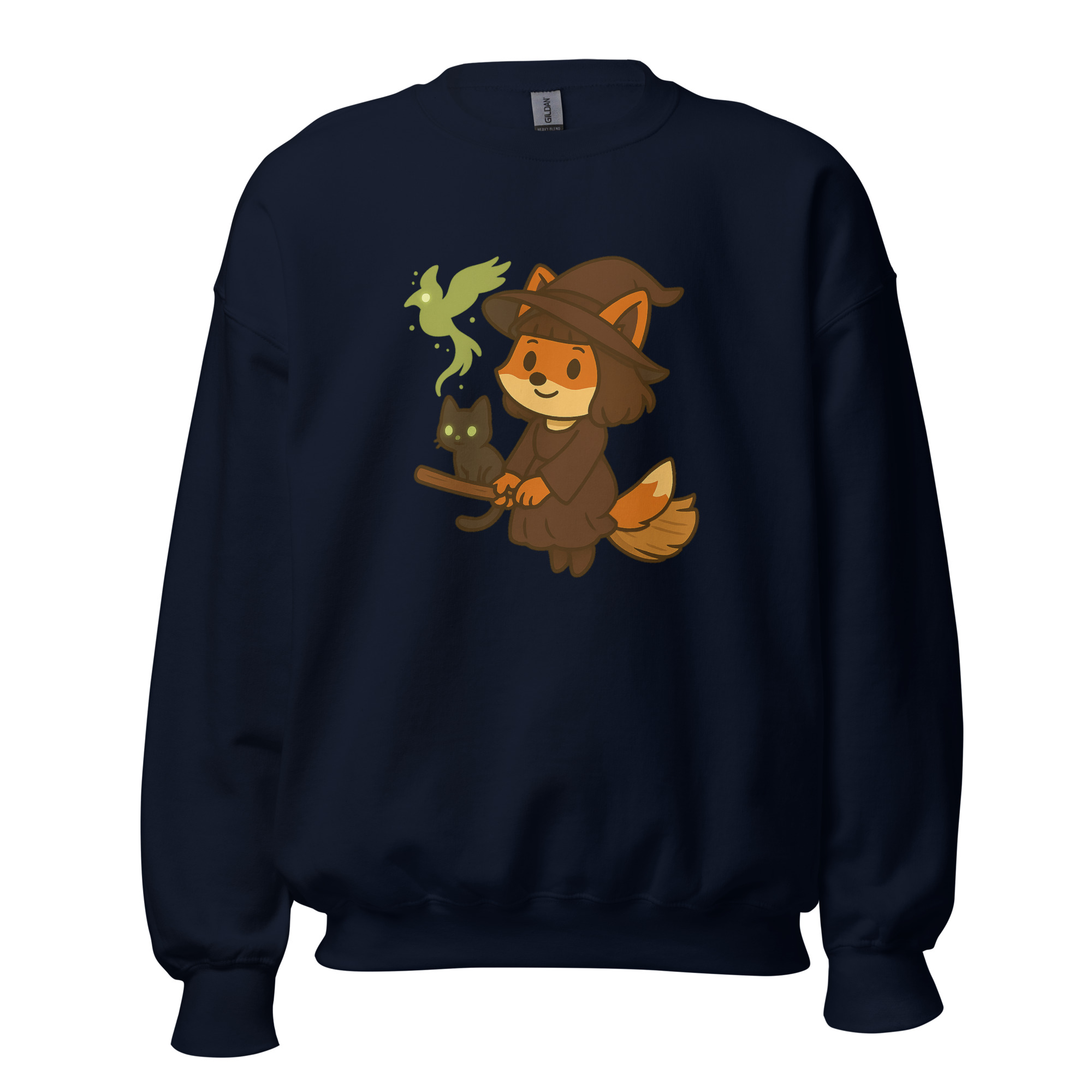 Fox Witch - DTF-Unisex-Pullover – Bild 6