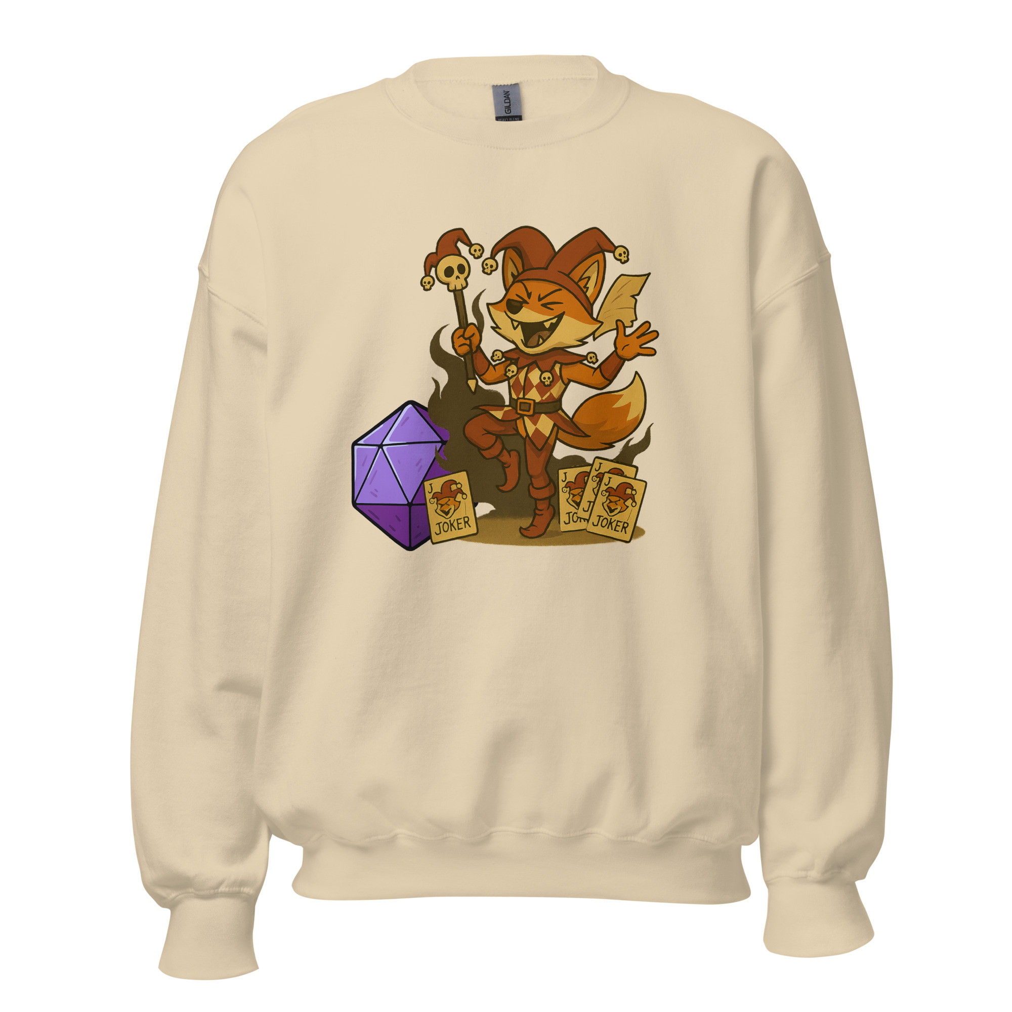 Dicefox Jester - DTF-Unisex-Pullover – Bild 45