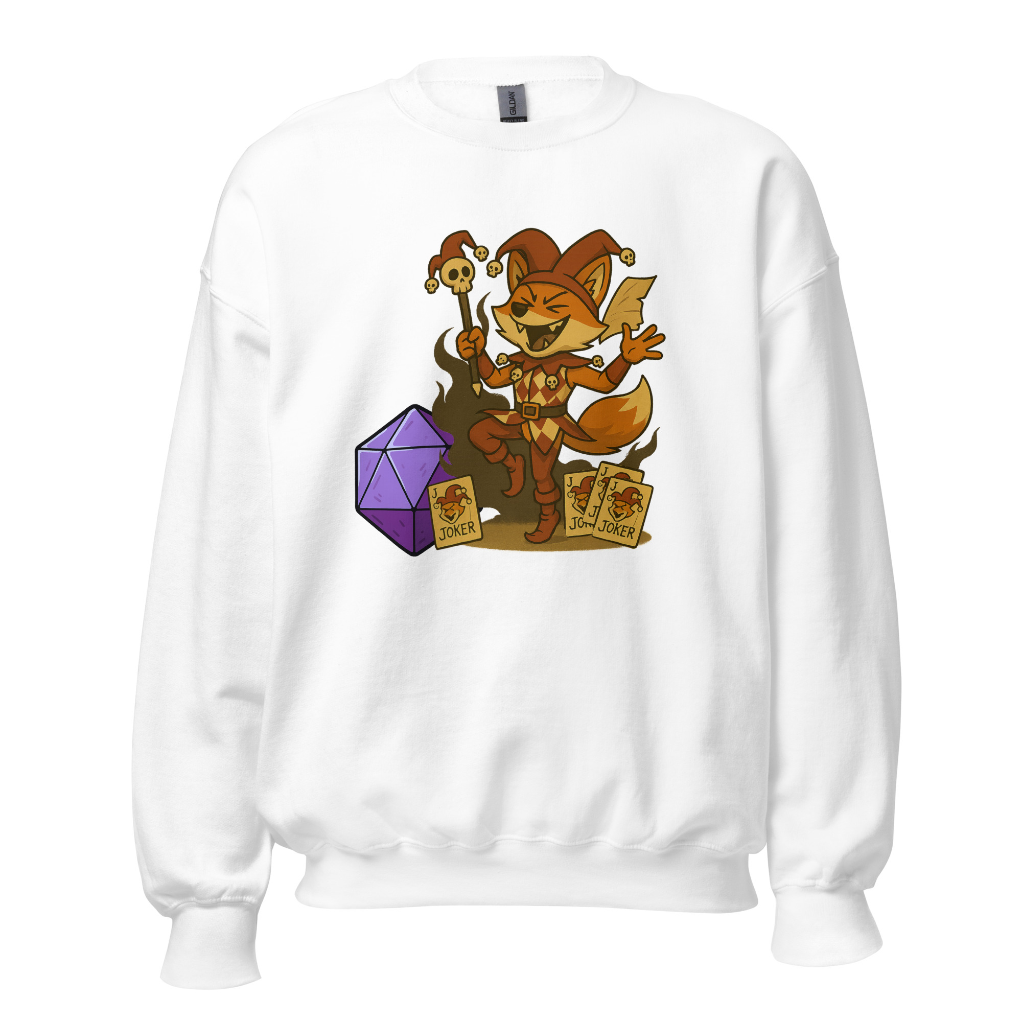 Dicefox Jester - DTF-Unisex-Pullover – Bild 53