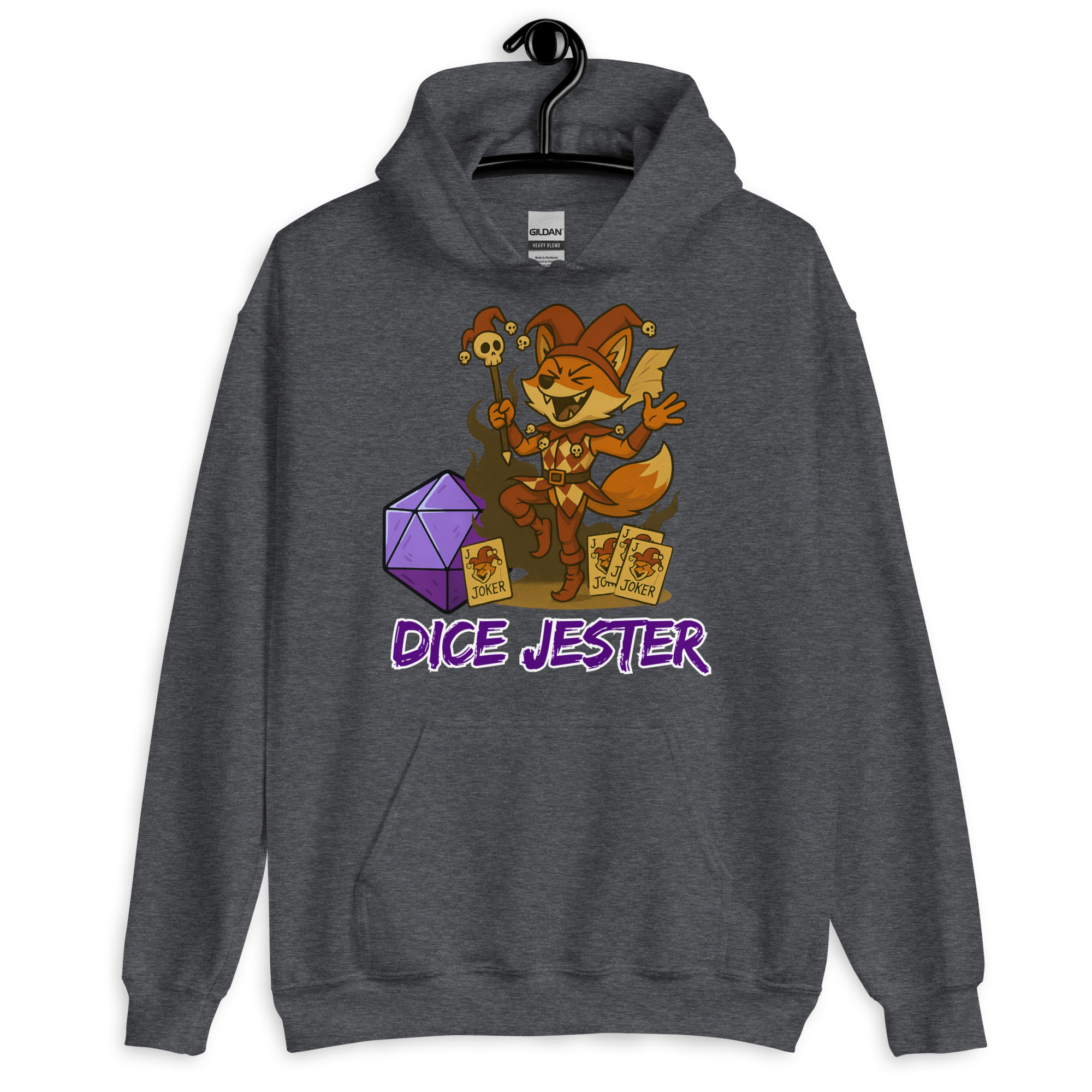 Dice Jester - DTF-Unisex-Kapuzenpullover – Bild 10