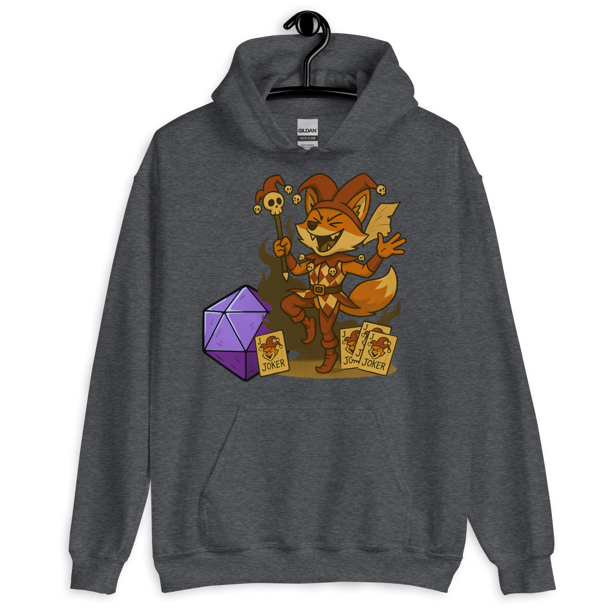 Dicefox Jester - DTF-Unisex-Kapuzenpullover – Bild 10