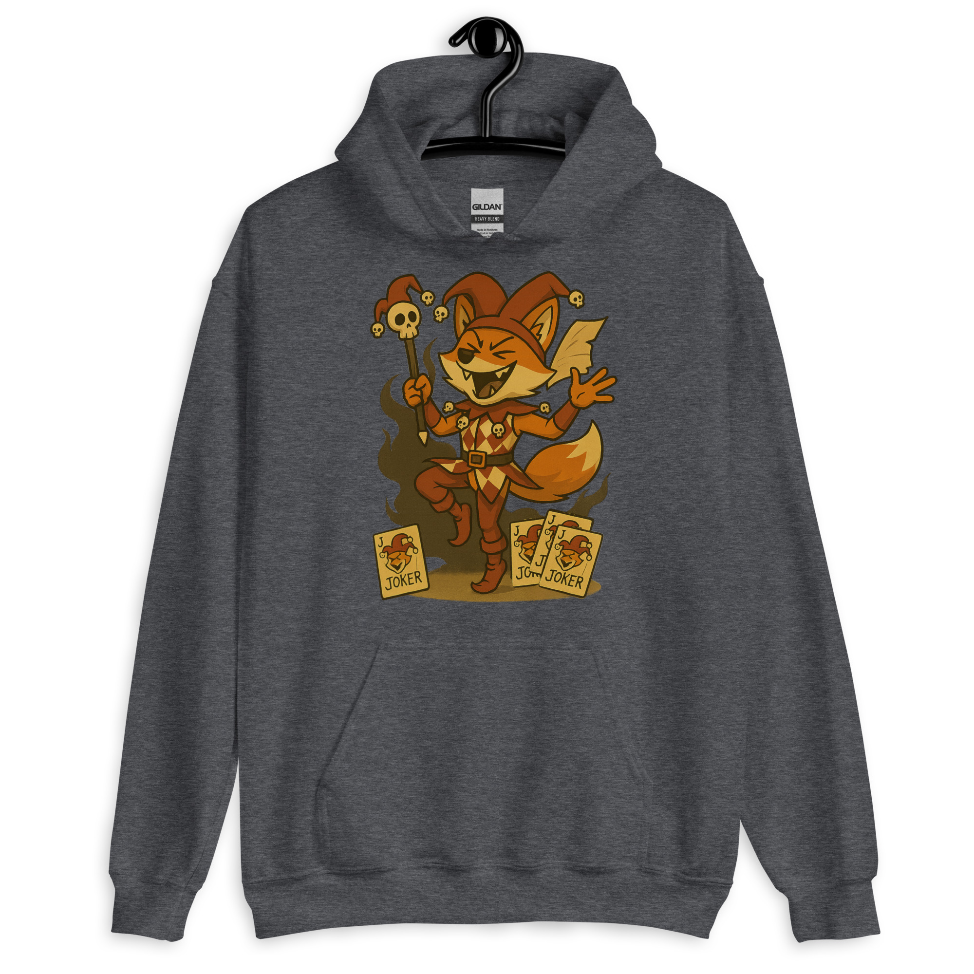 Fox Jester - DTF-Unisex-Kapuzenpullover – Bild 10