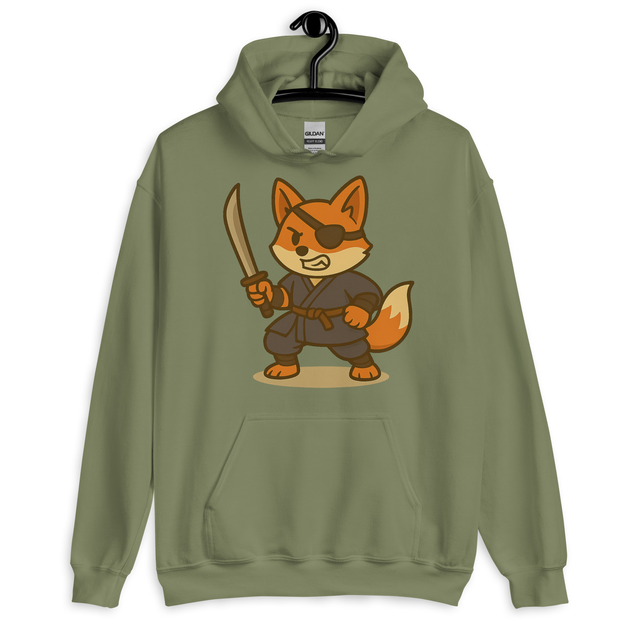 Fox Ronin - DTF-Unisex-Kapuzenpullover – Bild 15