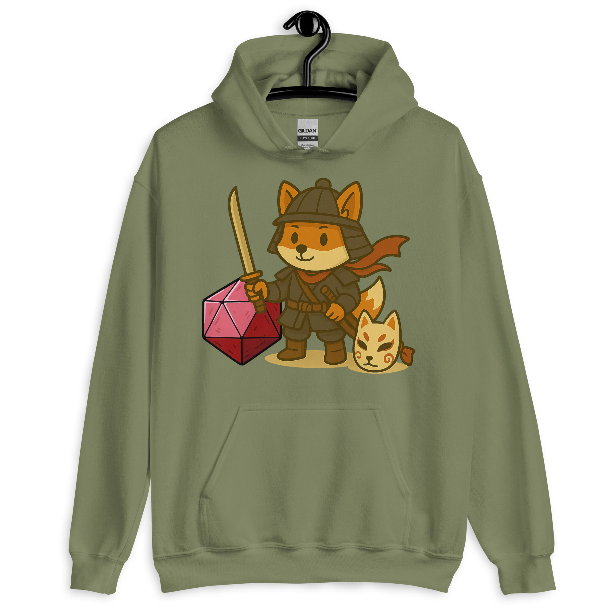 Dicefox Samurai - DTF-Unisex-Kapuzenpullover – Bild 16