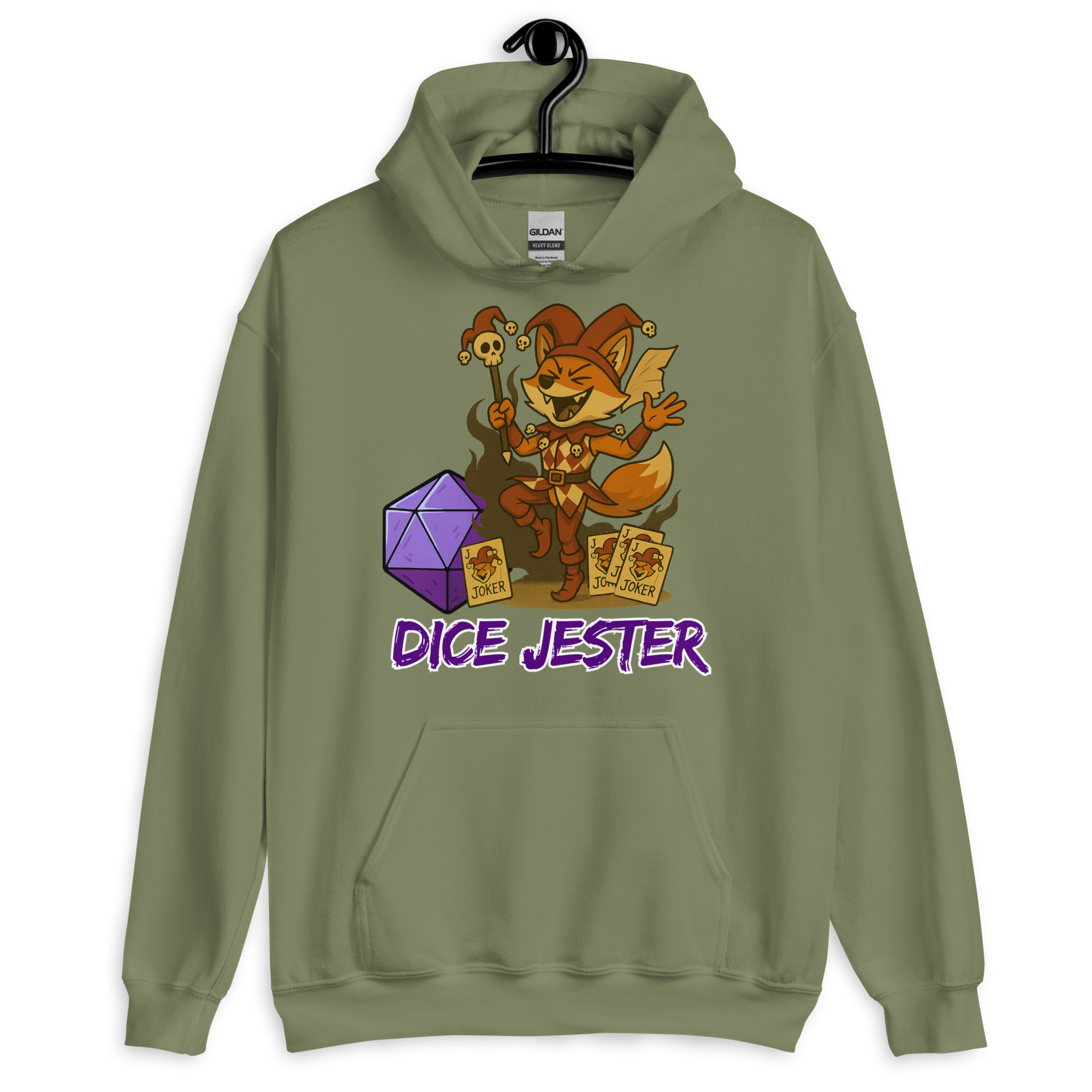 Dice Jester - DTF-Unisex-Kapuzenpullover – Bild 16