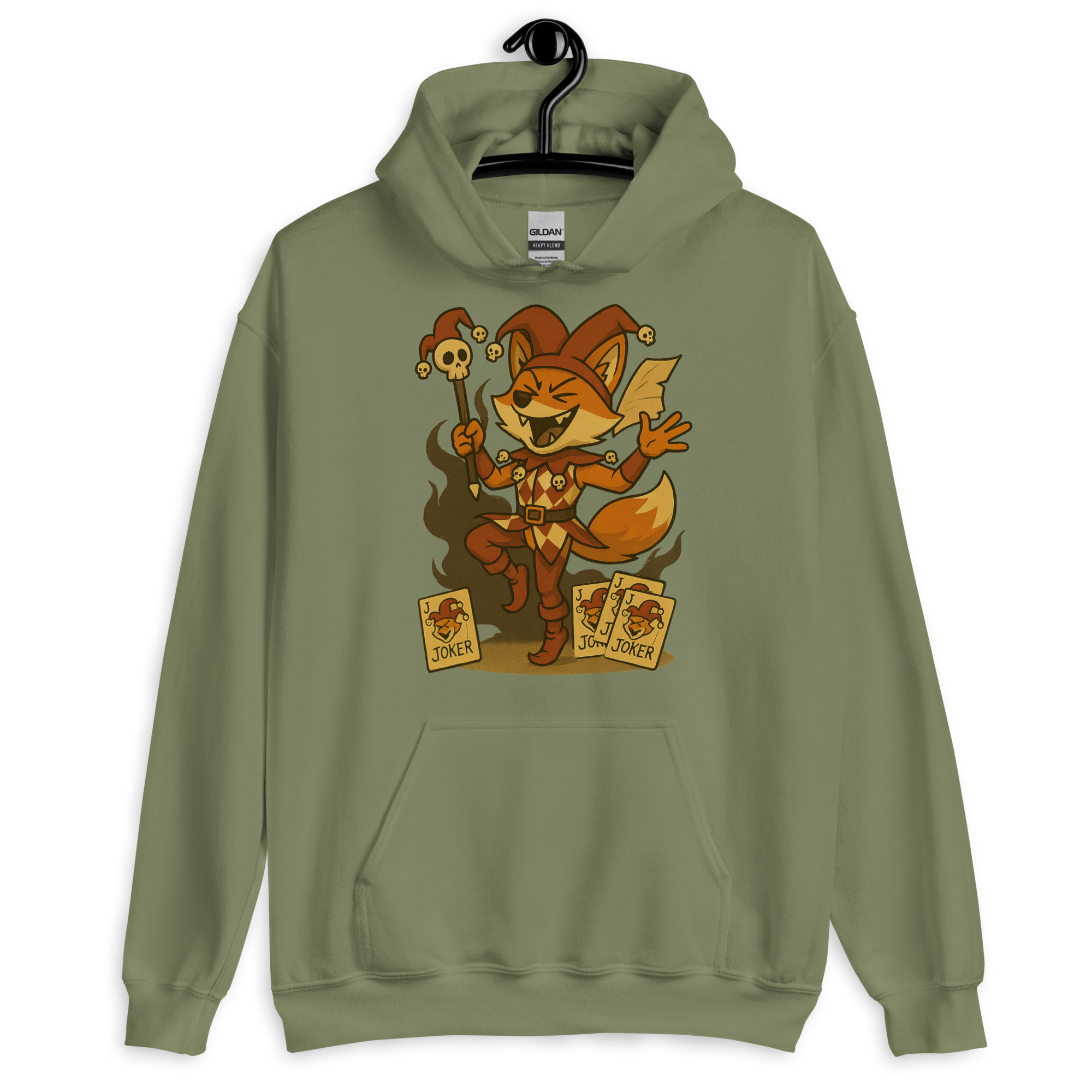 Fox Jester - DTF-Unisex-Kapuzenpullover – Bild 16