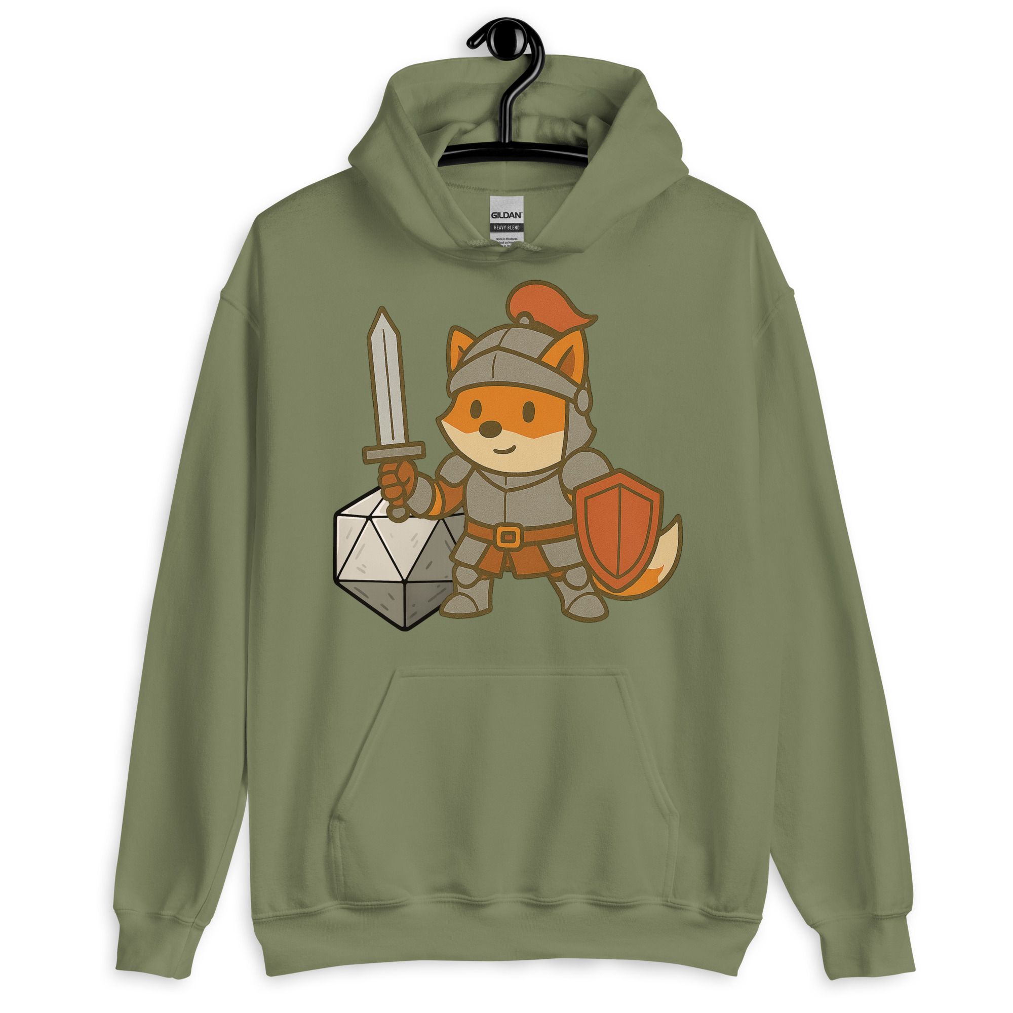 Dicefox Knight - DTF-Unisex-Kapuzenpullover – Bild 16