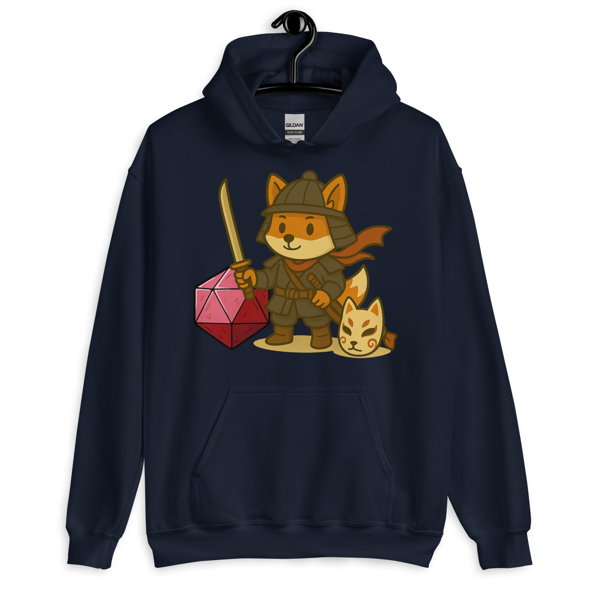 Dicefox Samurai - DTF-Unisex-Kapuzenpullover – Bild 4