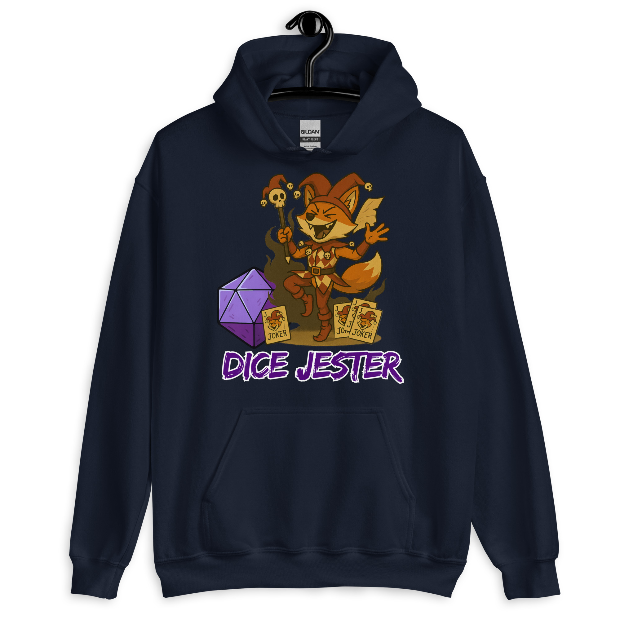 Dice Jester - DTF-Unisex-Kapuzenpullover – Bild 4