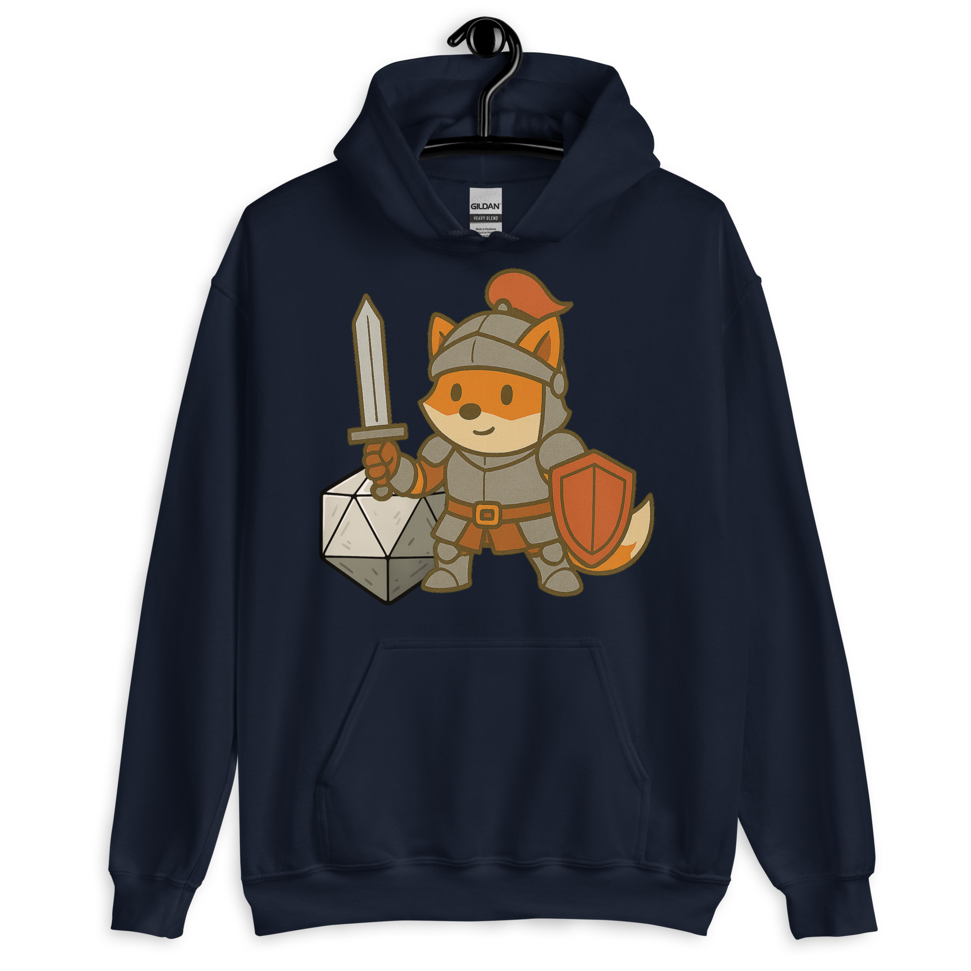 Dicefox Knight - DTF-Unisex-Kapuzenpullover – Bild 4