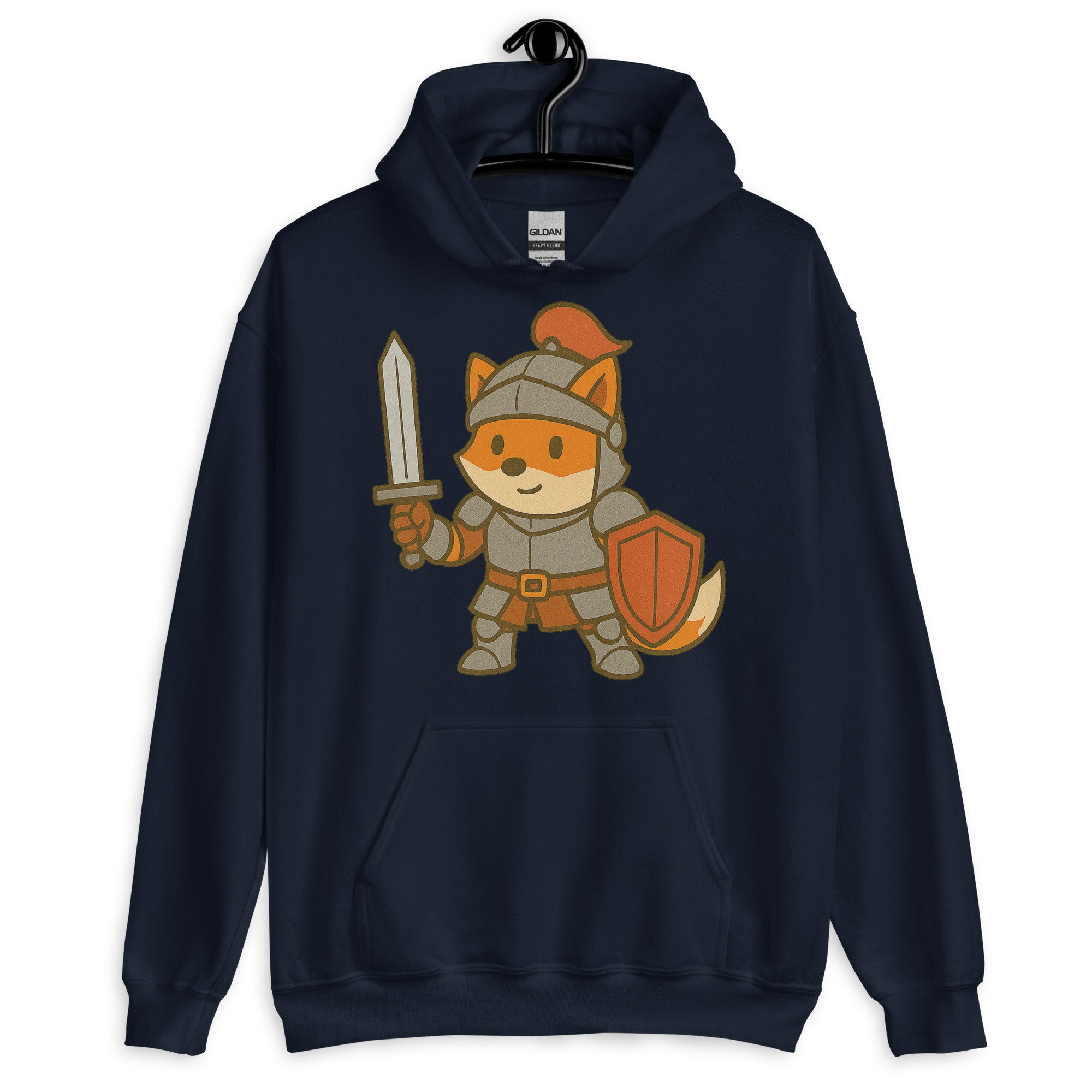 Fox Knight - DTF-Unisex-Kapuzenpullover – Bild 4
