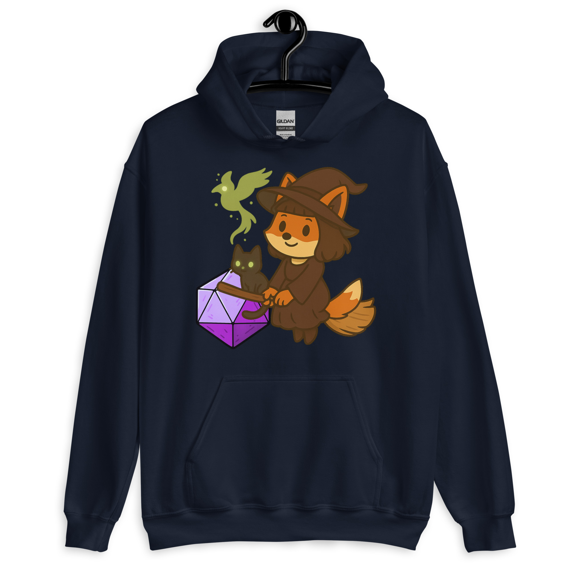 Dicefox Witch - DTF-Unisex-Kapuzenpullover – Bild 4
