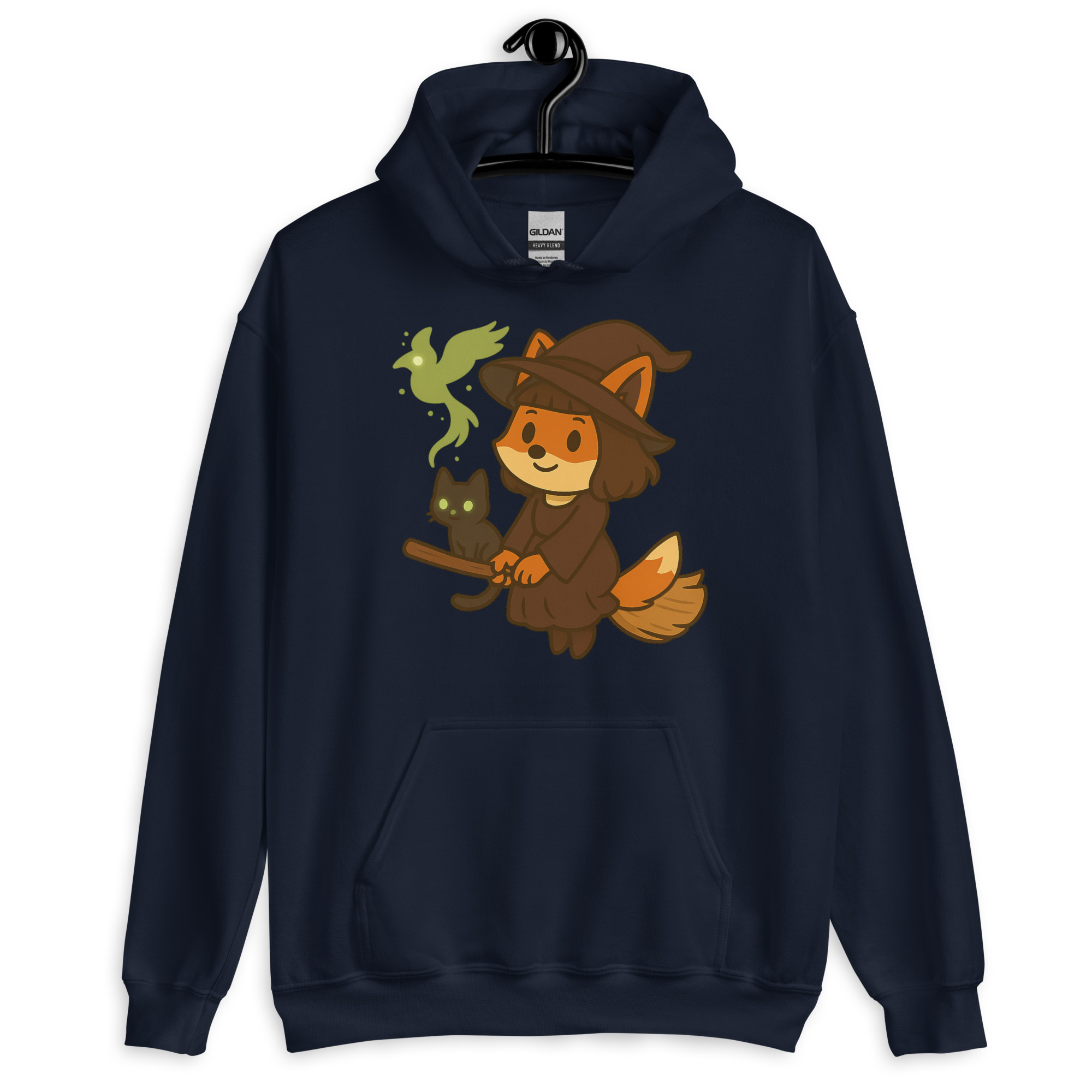 Fox Witch - DTF-Unisex-Kapuzenpullover – Bild 4