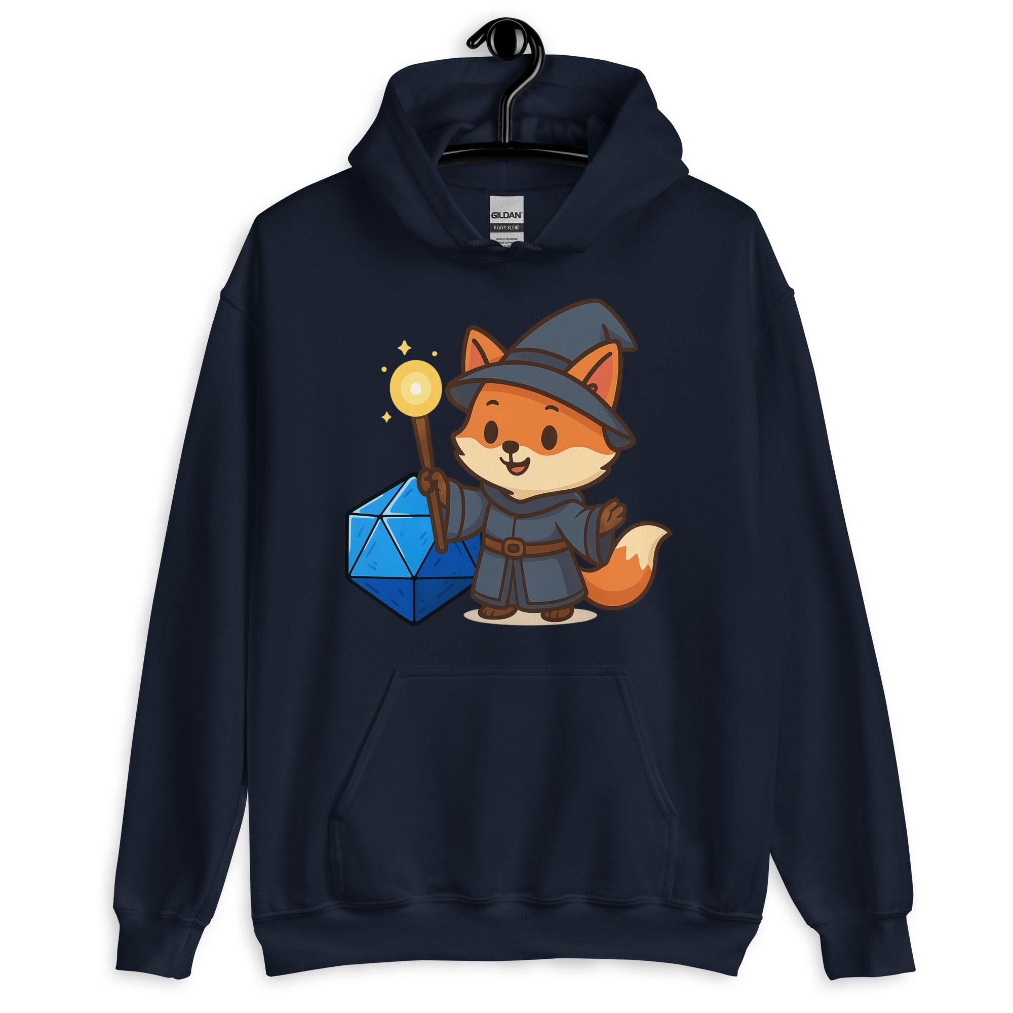 Dicefox Wizard - DTF-Unisex-Kapuzenpullover – Bild 4
