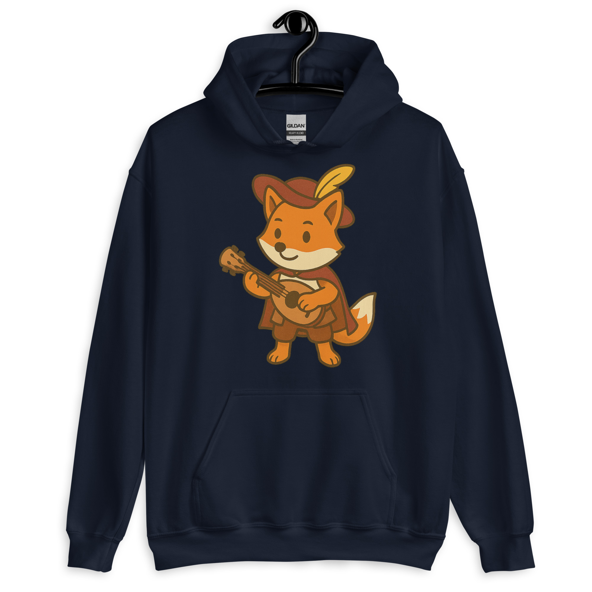 Fox Bard - DTF-Unisex-Kapuzenpullover – Bild 4
