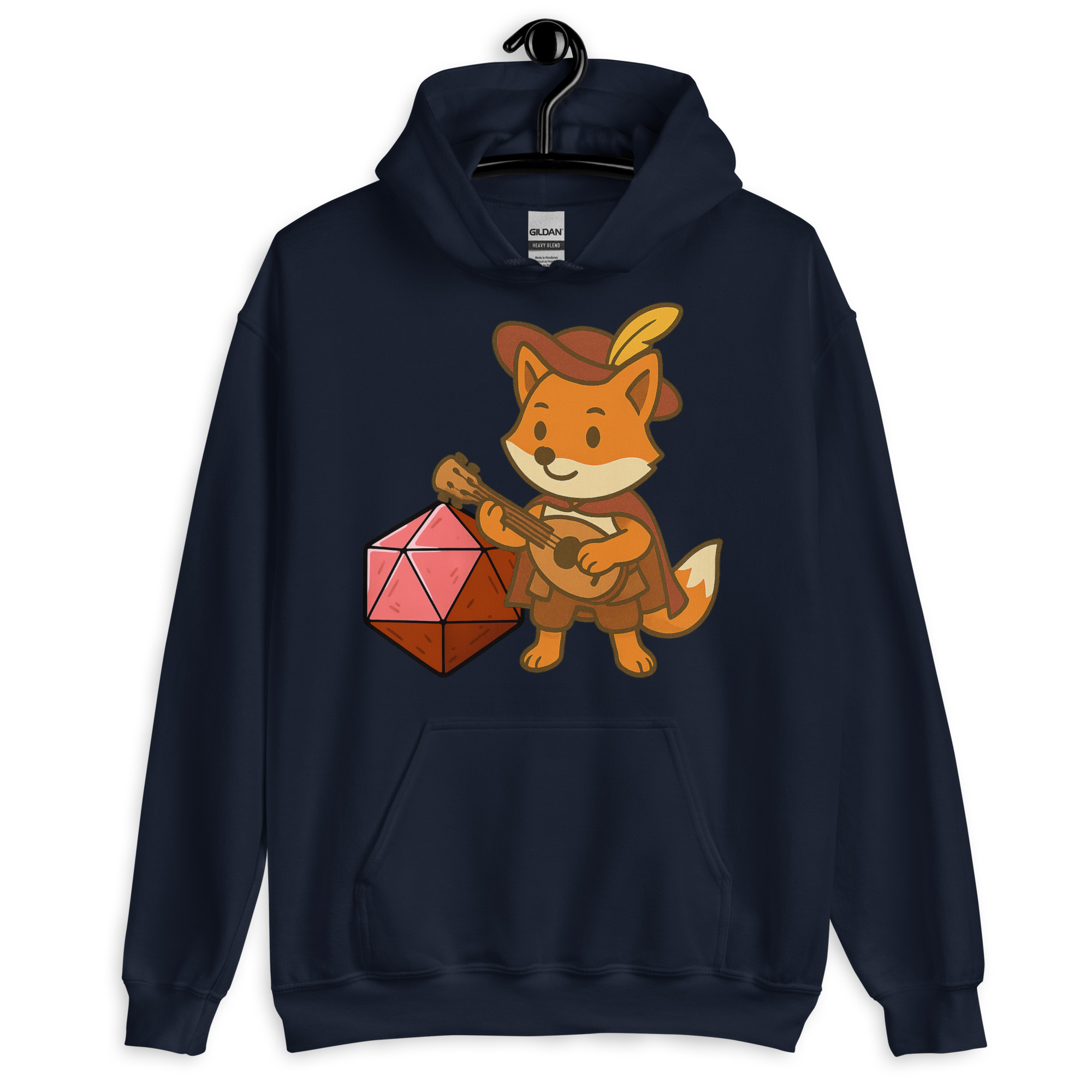 Dicefox Bard - DTF-Unisex-Kapuzenpullover – Bild 4