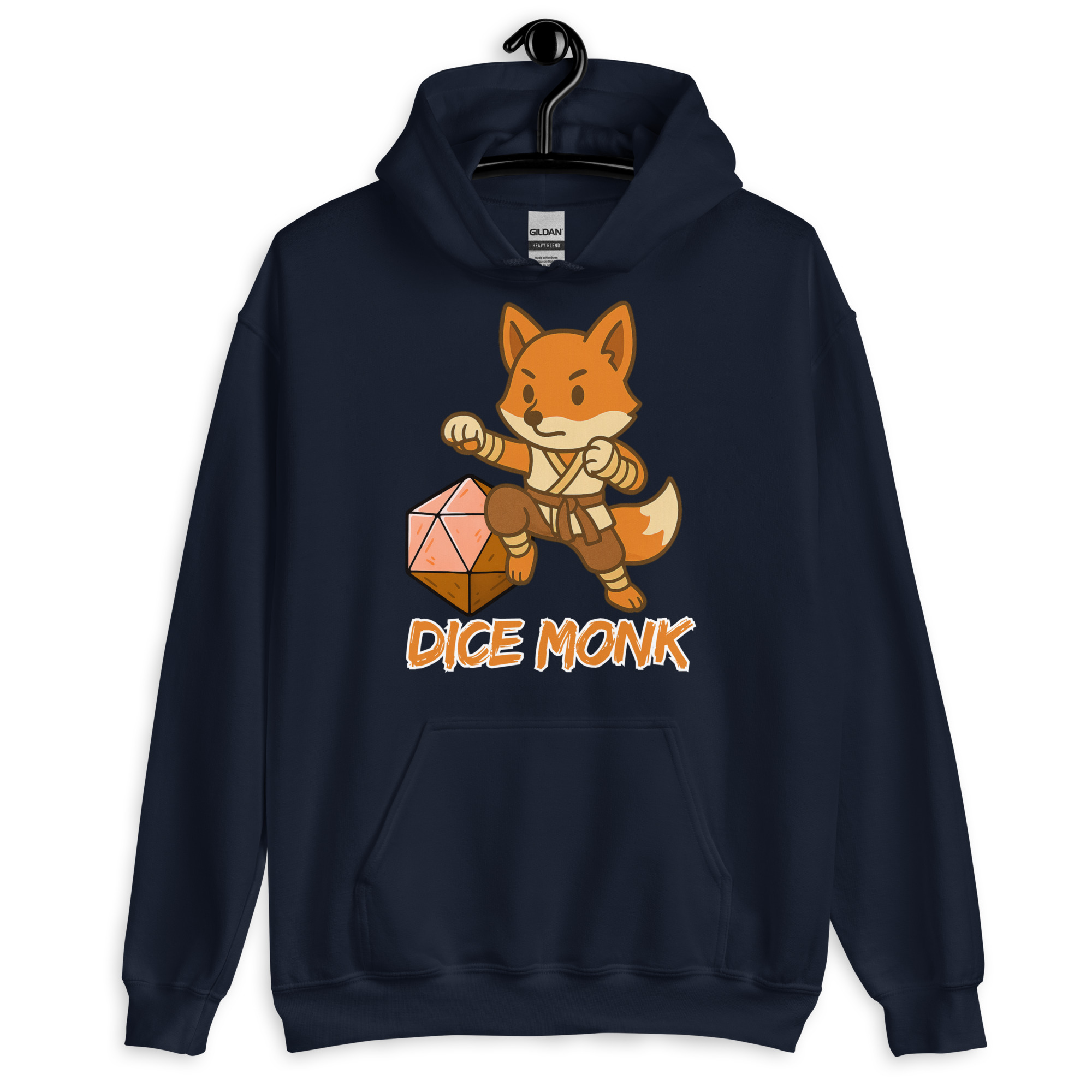 Dice Monk - DTF-Unisex-Kapuzenpullover – Bild 4