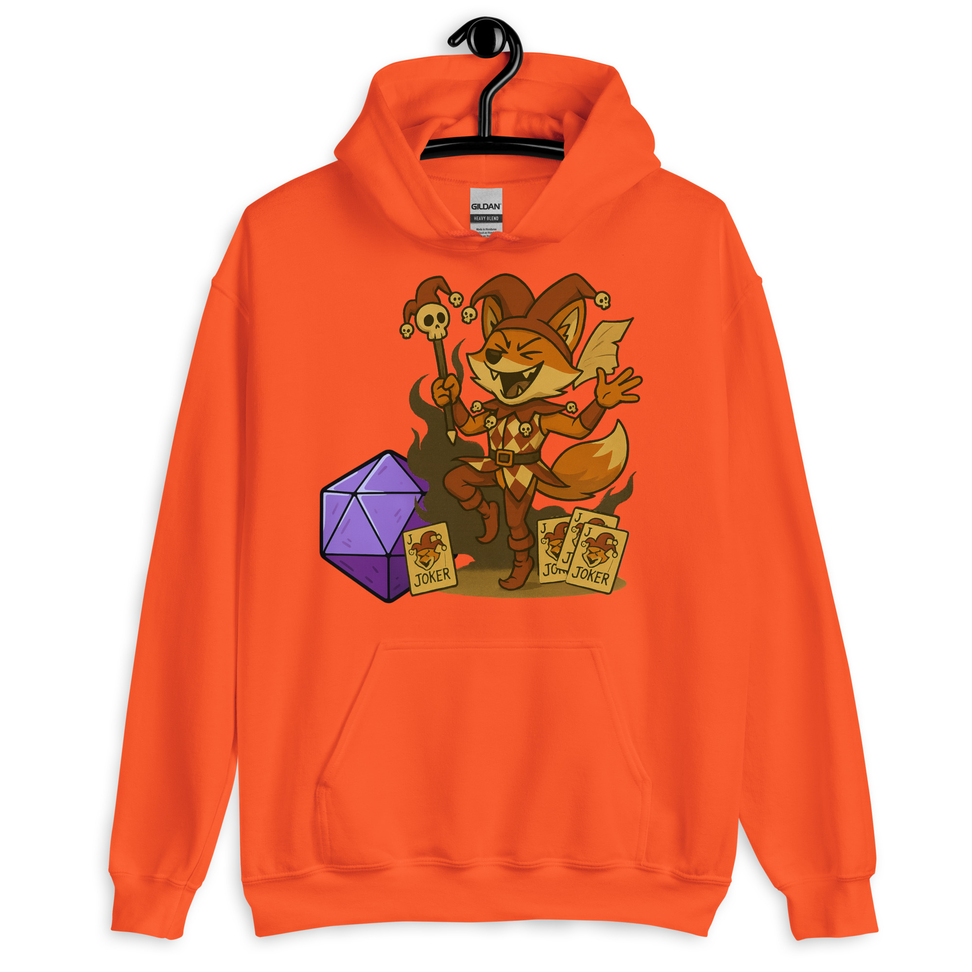 Dicefox Jester - DTF-Unisex-Kapuzenpullover – Bild 14