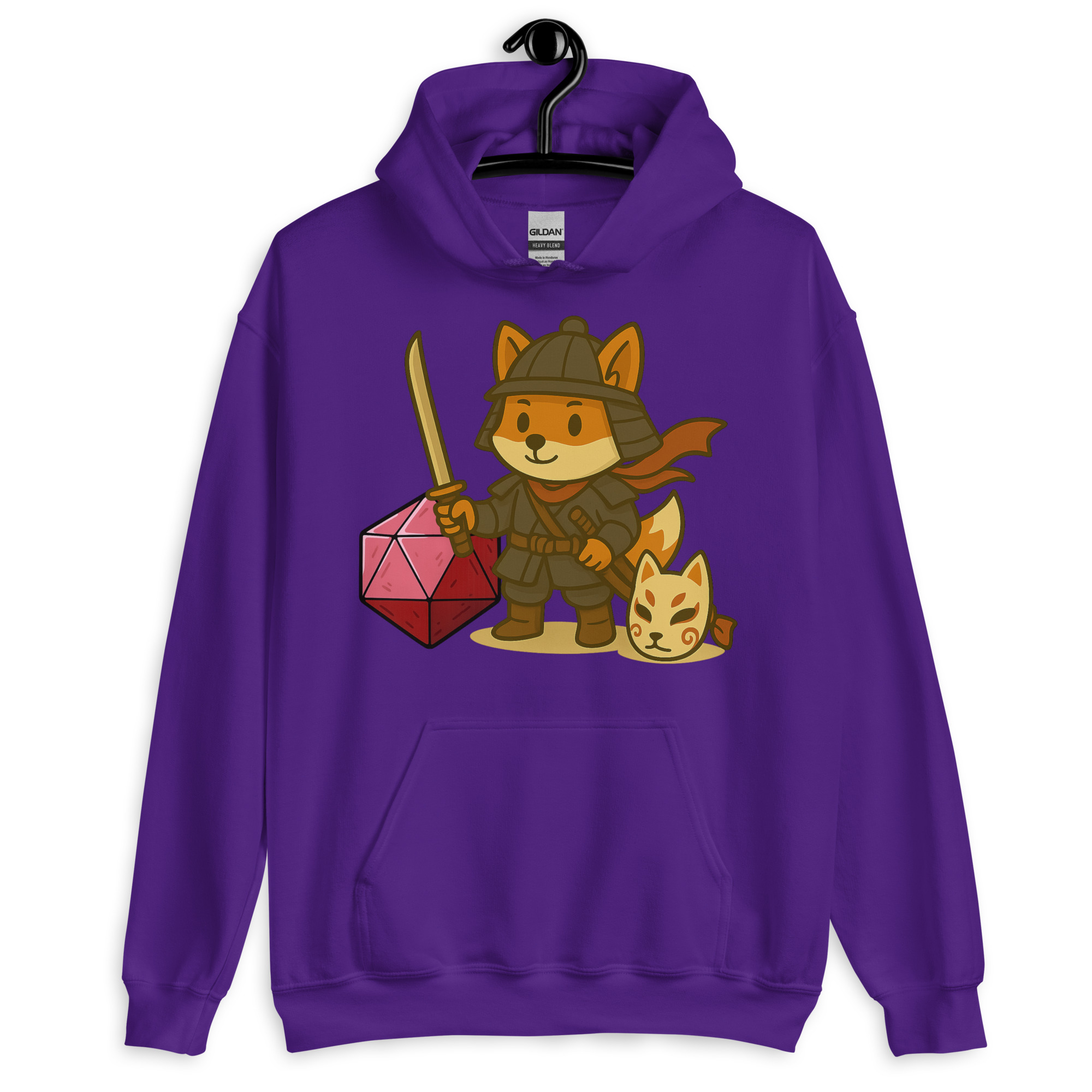 Dicefox Samurai - DTF-Unisex-Kapuzenpullover – Bild 6