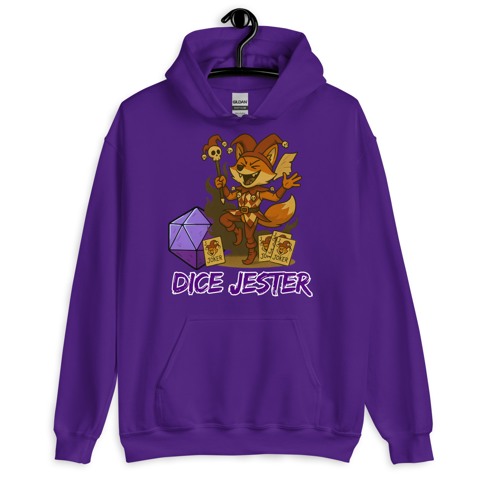 Dice Jester - DTF-Unisex-Kapuzenpullover – Bild 6