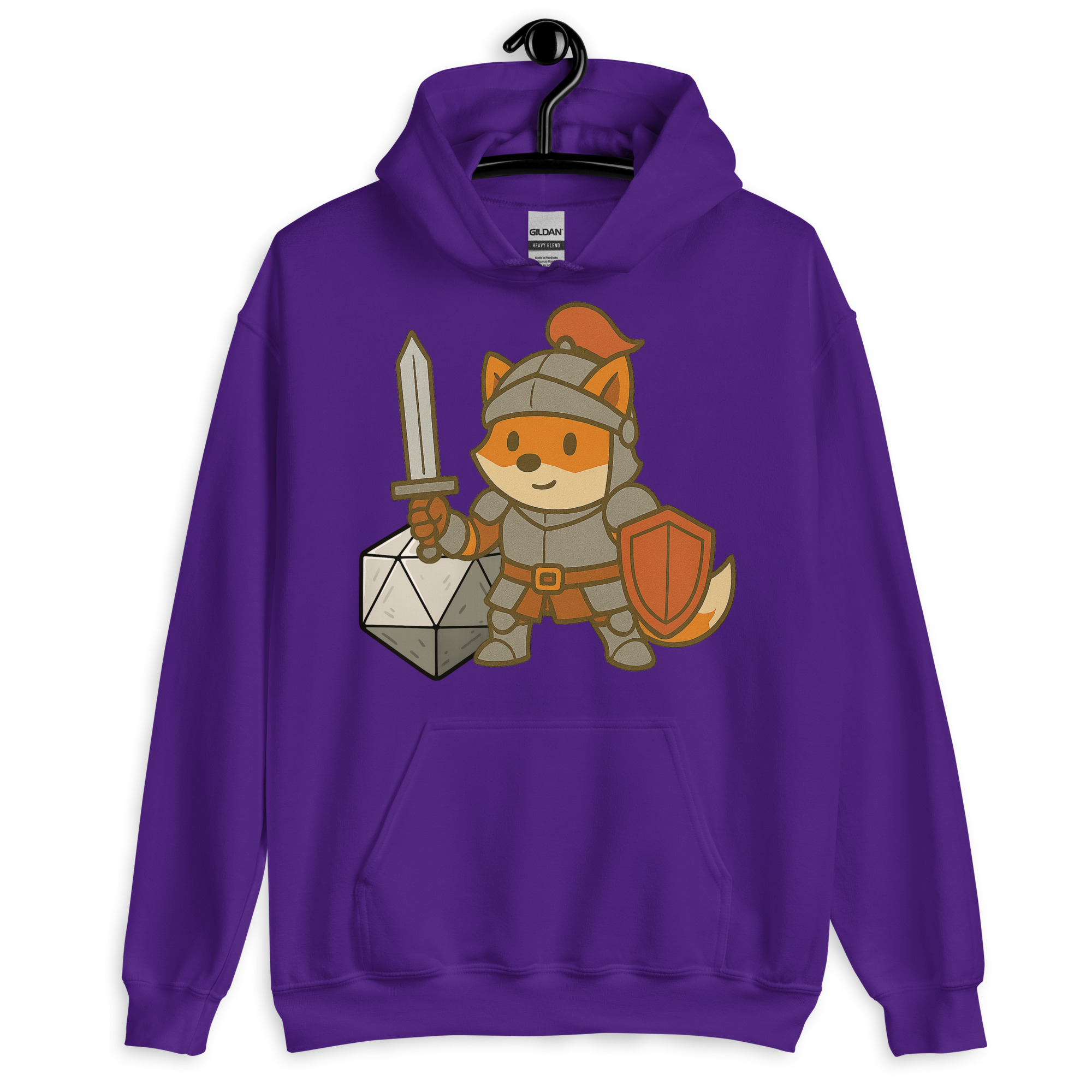 Dicefox Knight - DTF-Unisex-Kapuzenpullover – Bild 6