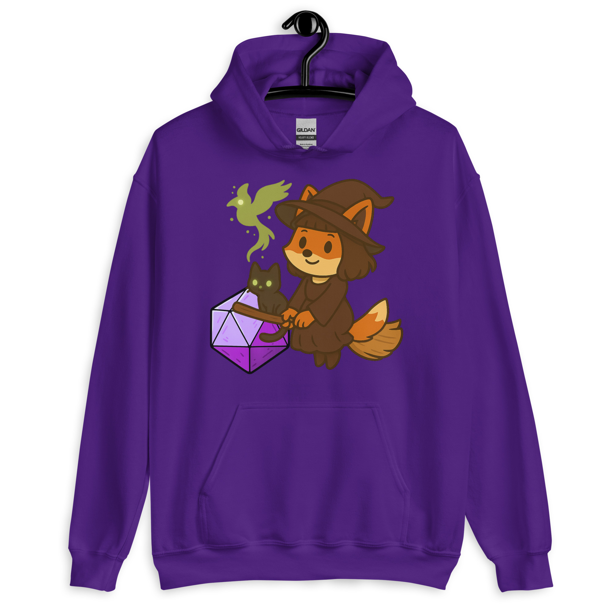 Dicefox Witch - DTF-Unisex-Kapuzenpullover – Bild 6