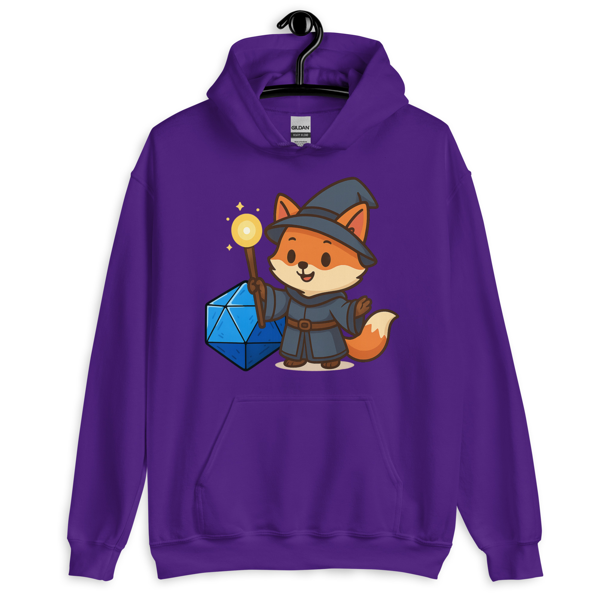 Dicefox Wizard - DTF-Unisex-Kapuzenpullover – Bild 6