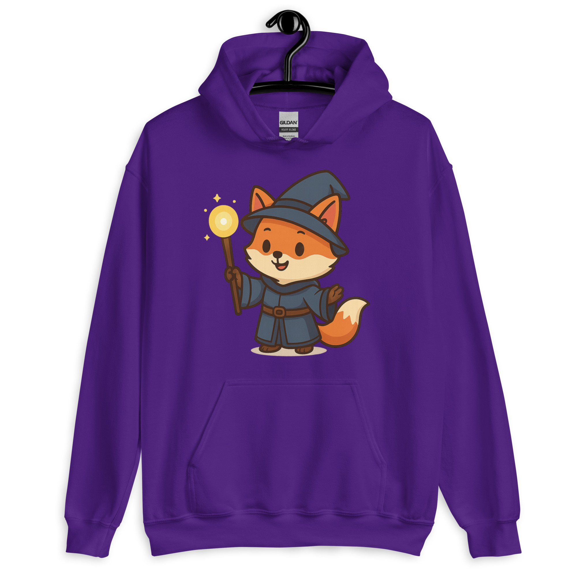 Fox Wizard - DTF-Unisex-Kapuzenpullover – Bild 6