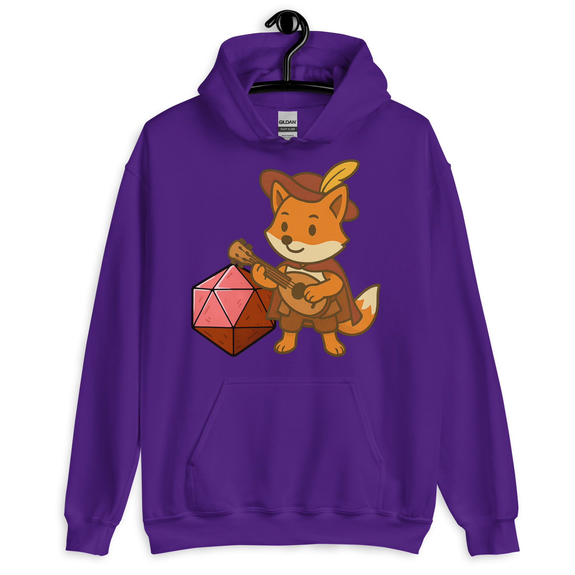 Dicefox Bard - DTF-Unisex-Kapuzenpullover – Bild 6