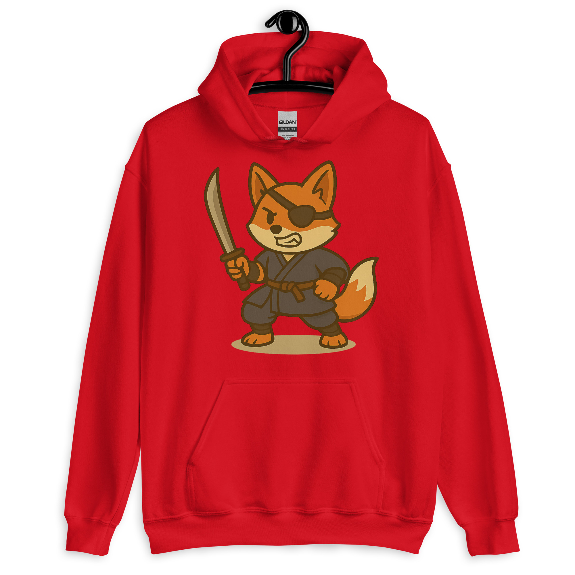 Fox Ronin - DTF-Unisex-Kapuzenpullover – Bild 7