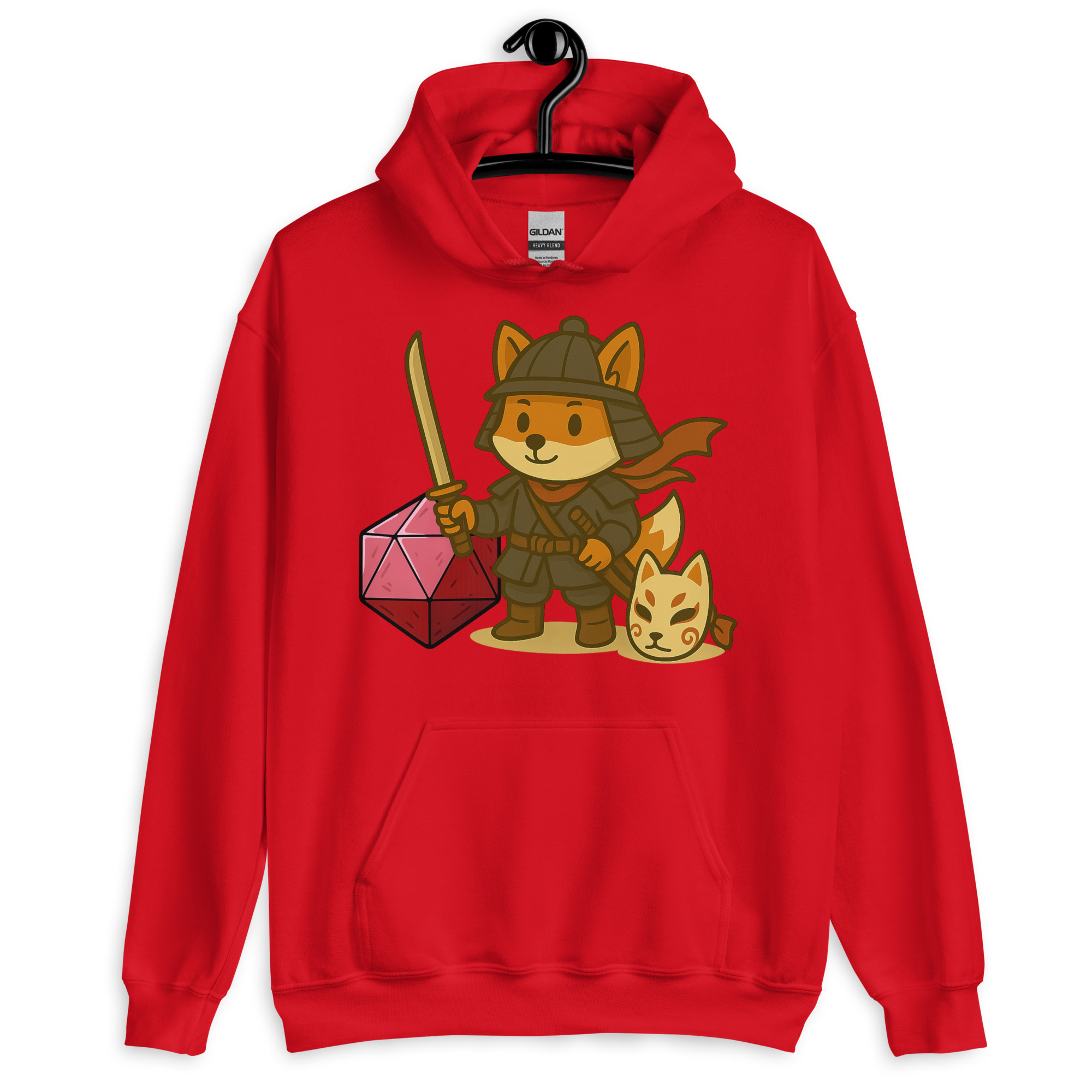 Dicefox Samurai - DTF-Unisex-Kapuzenpullover – Bild 8