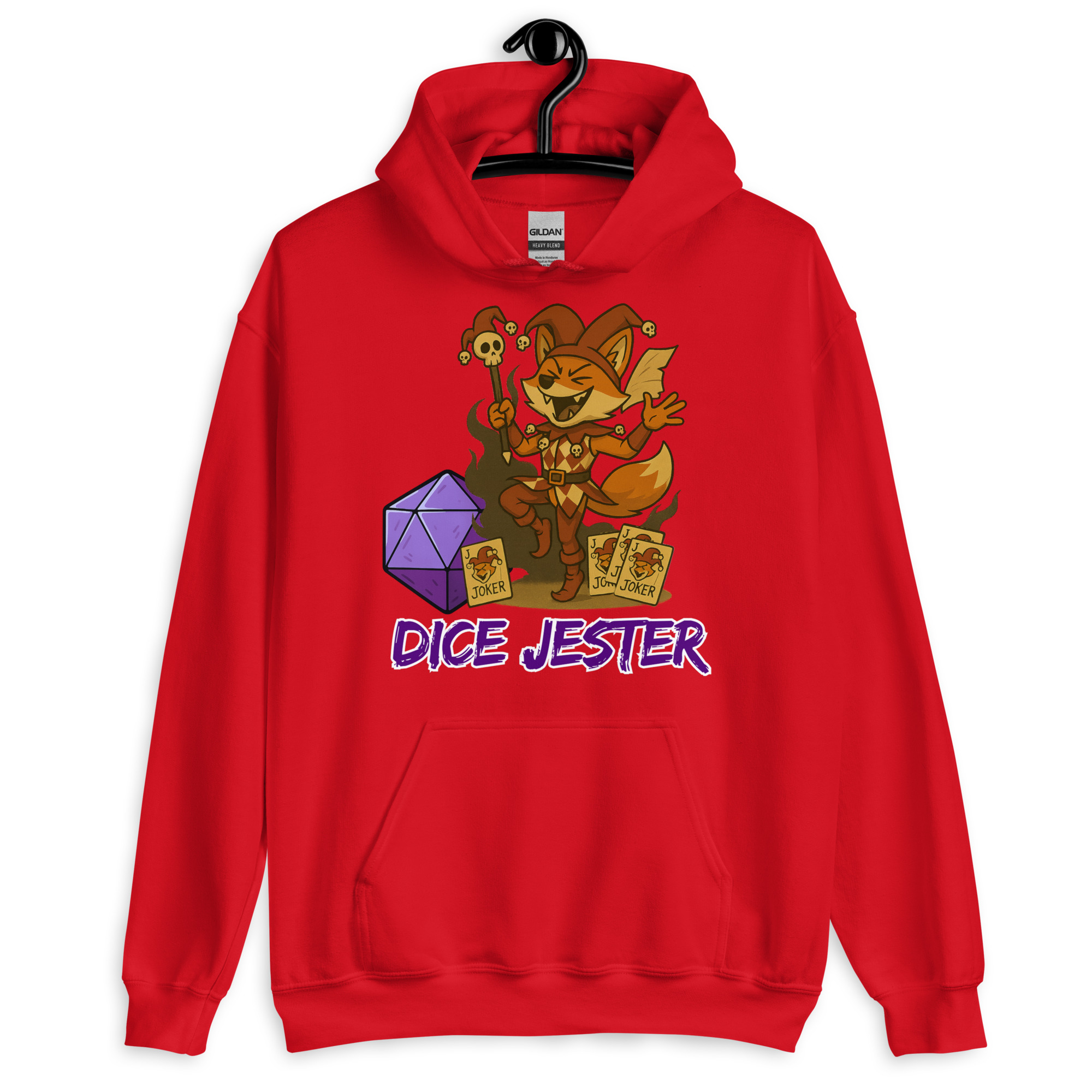 Dice Jester - DTF-Unisex-Kapuzenpullover – Bild 8