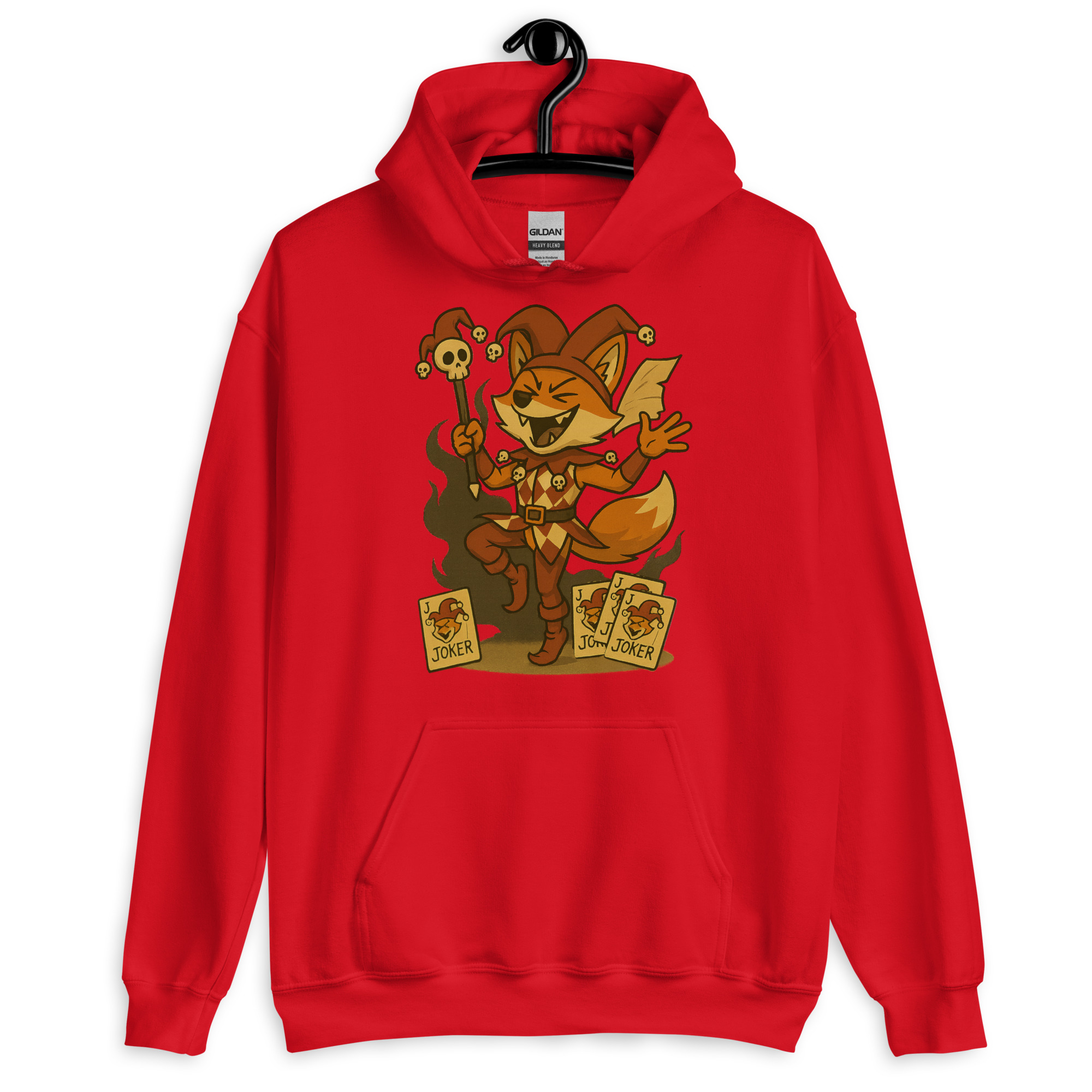 Fox Jester - DTF-Unisex-Kapuzenpullover – Bild 8