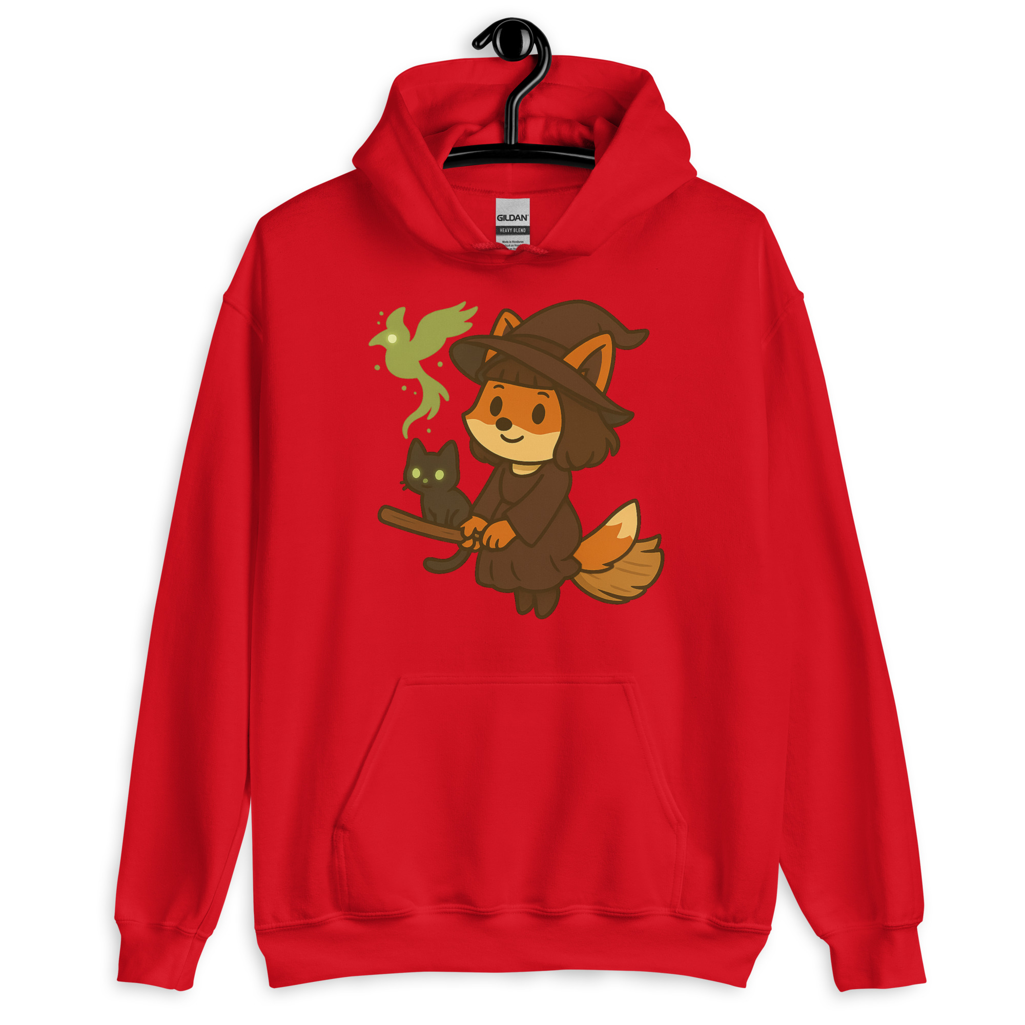 Fox Witch - DTF-Unisex-Kapuzenpullover – Bild 8