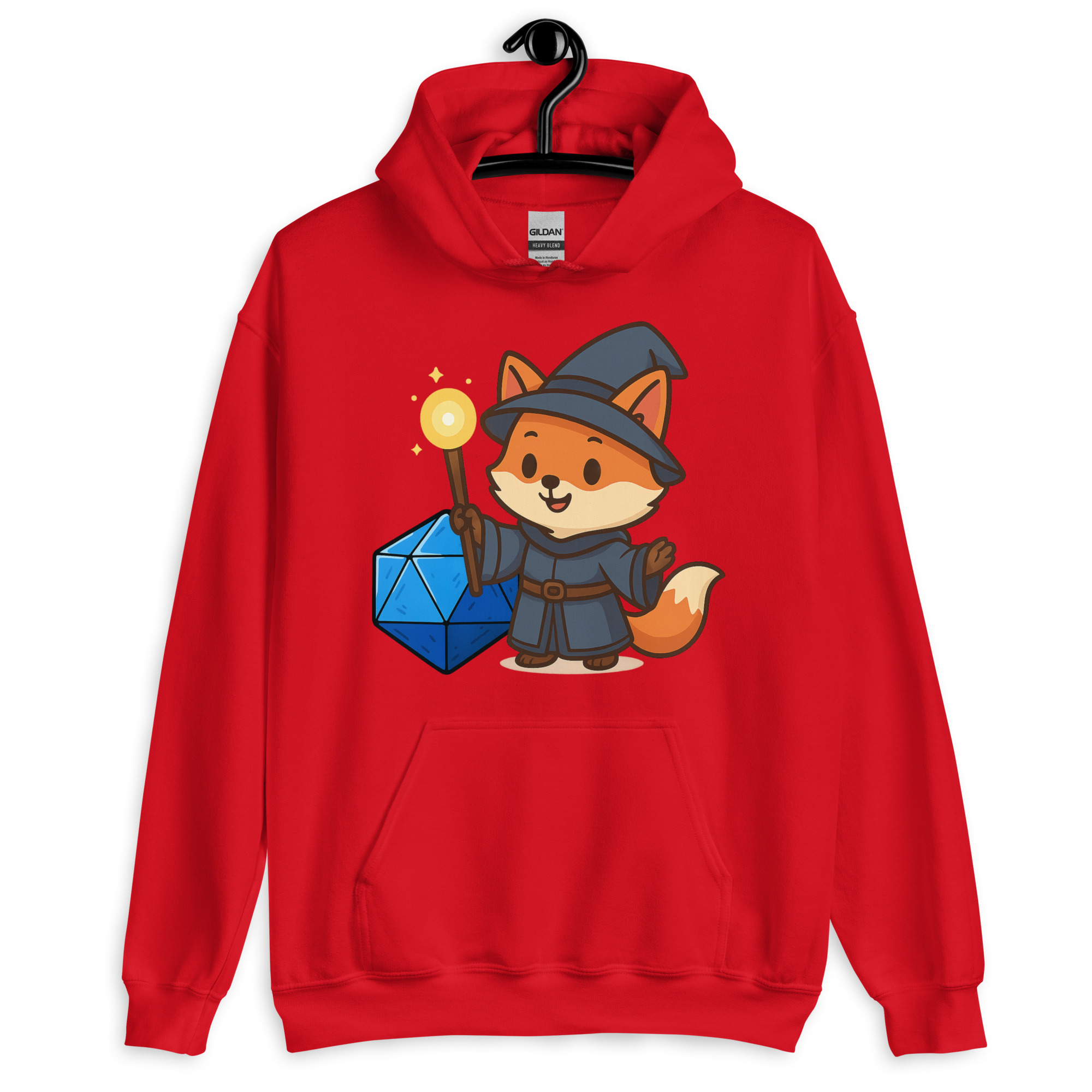 Dicefox Wizard - DTF-Unisex-Kapuzenpullover – Bild 8