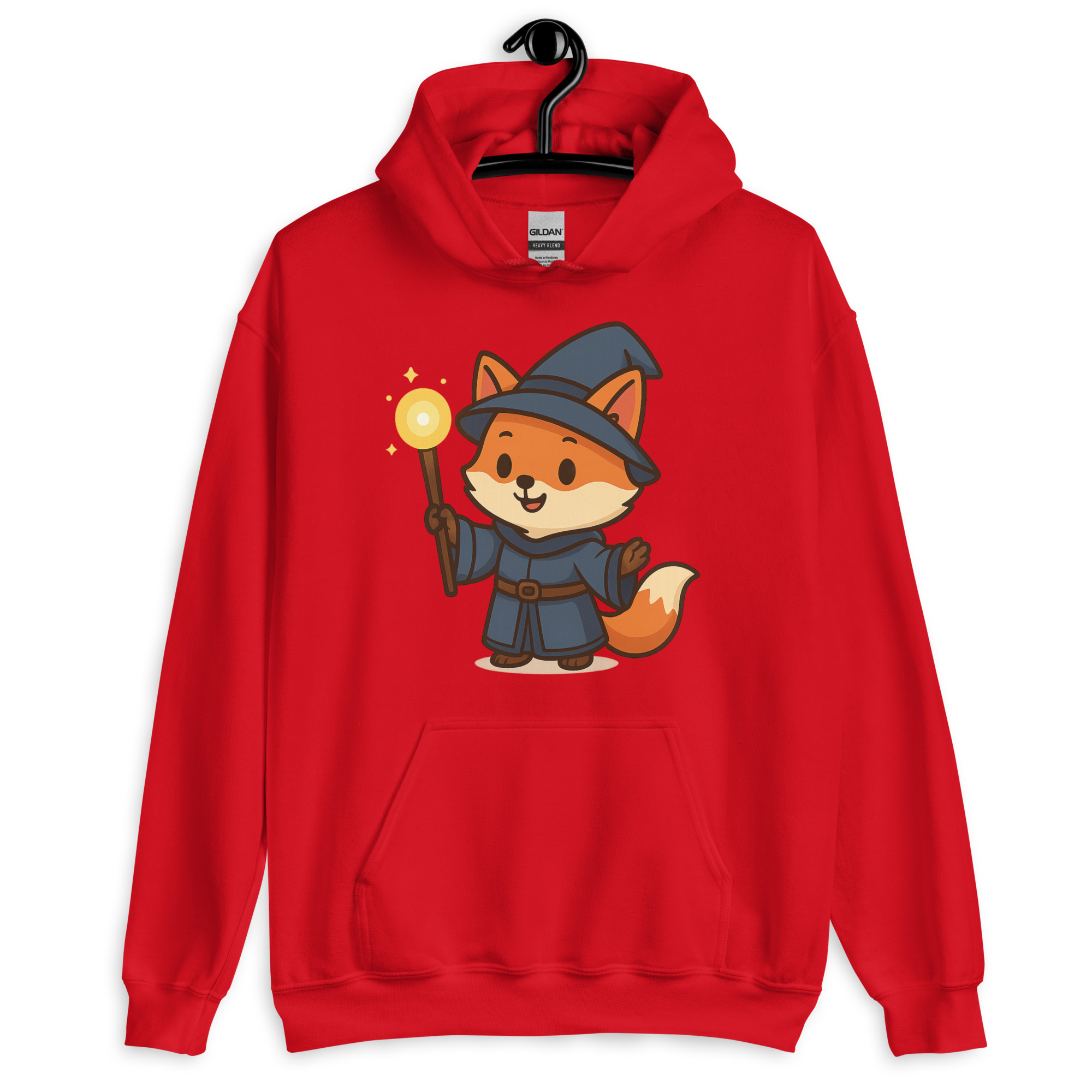 Fox Wizard - DTF-Unisex-Kapuzenpullover – Bild 8