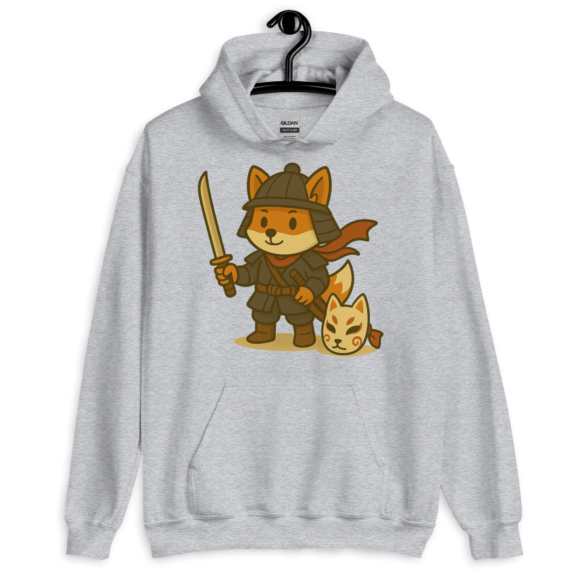 Fox Samurai - DTF-Unisex-Kapuzenpullover – Bild 18
