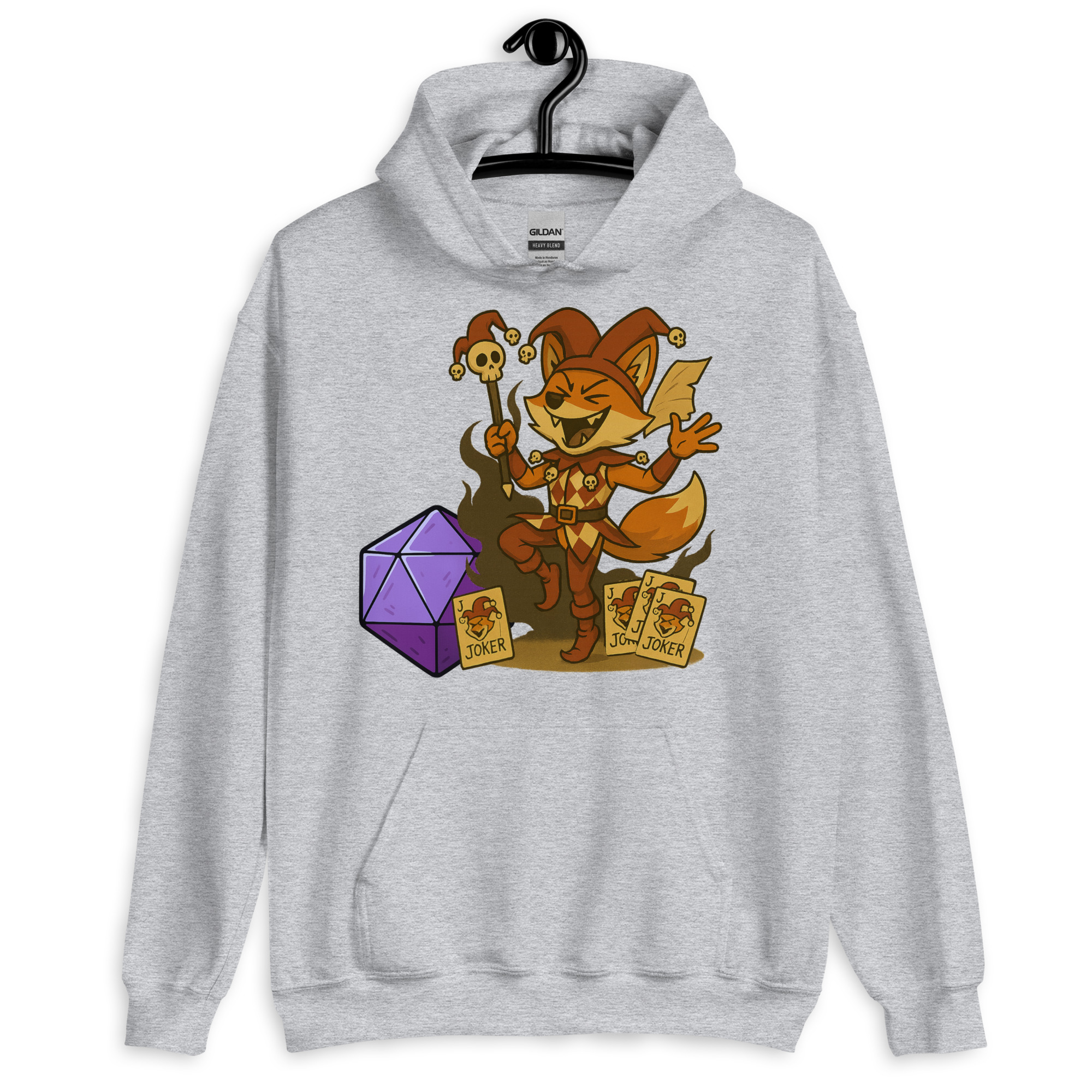 Dicefox Jester - DTF-Unisex-Kapuzenpullover – Bild 18