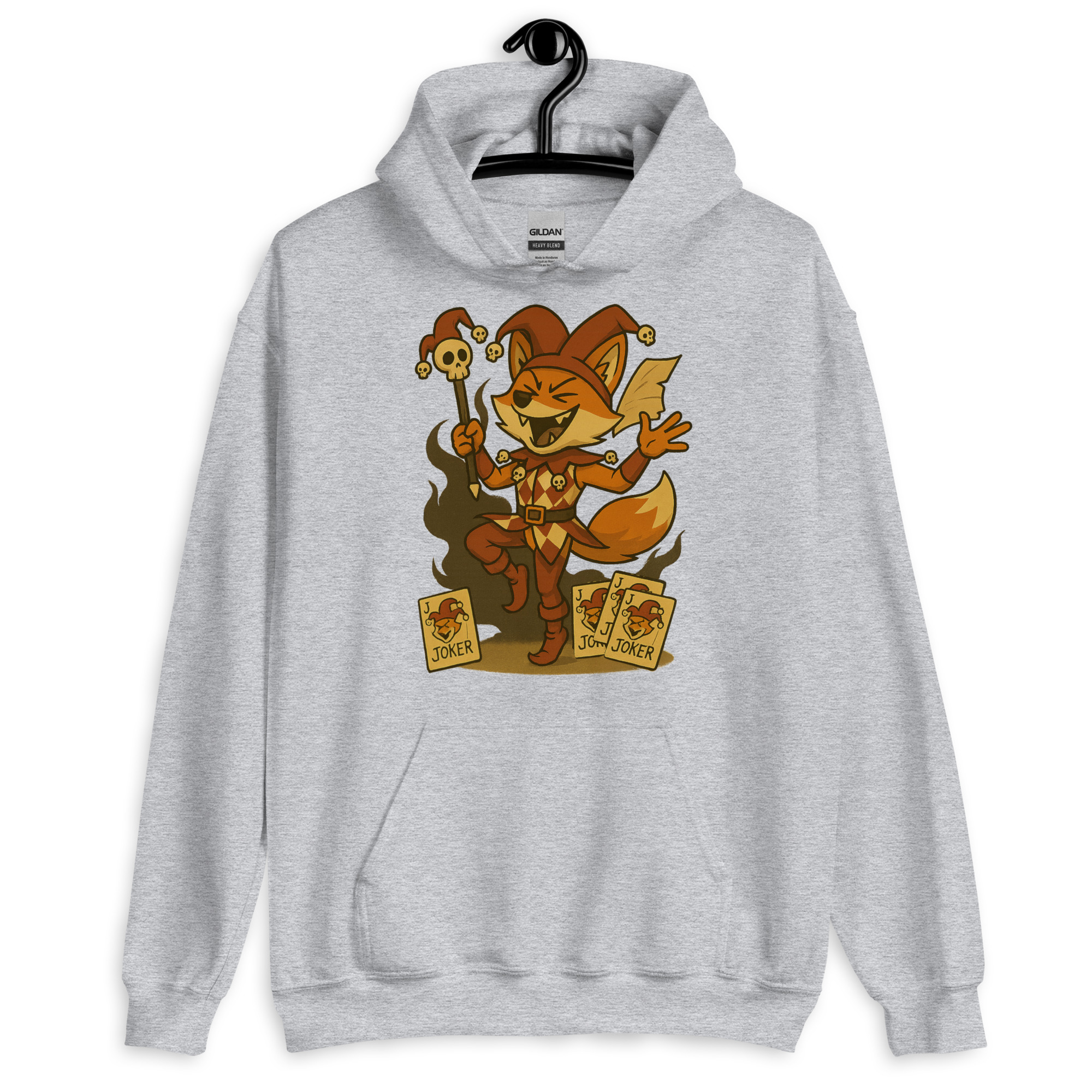 Fox Jester - DTF-Unisex-Kapuzenpullover – Bild 18