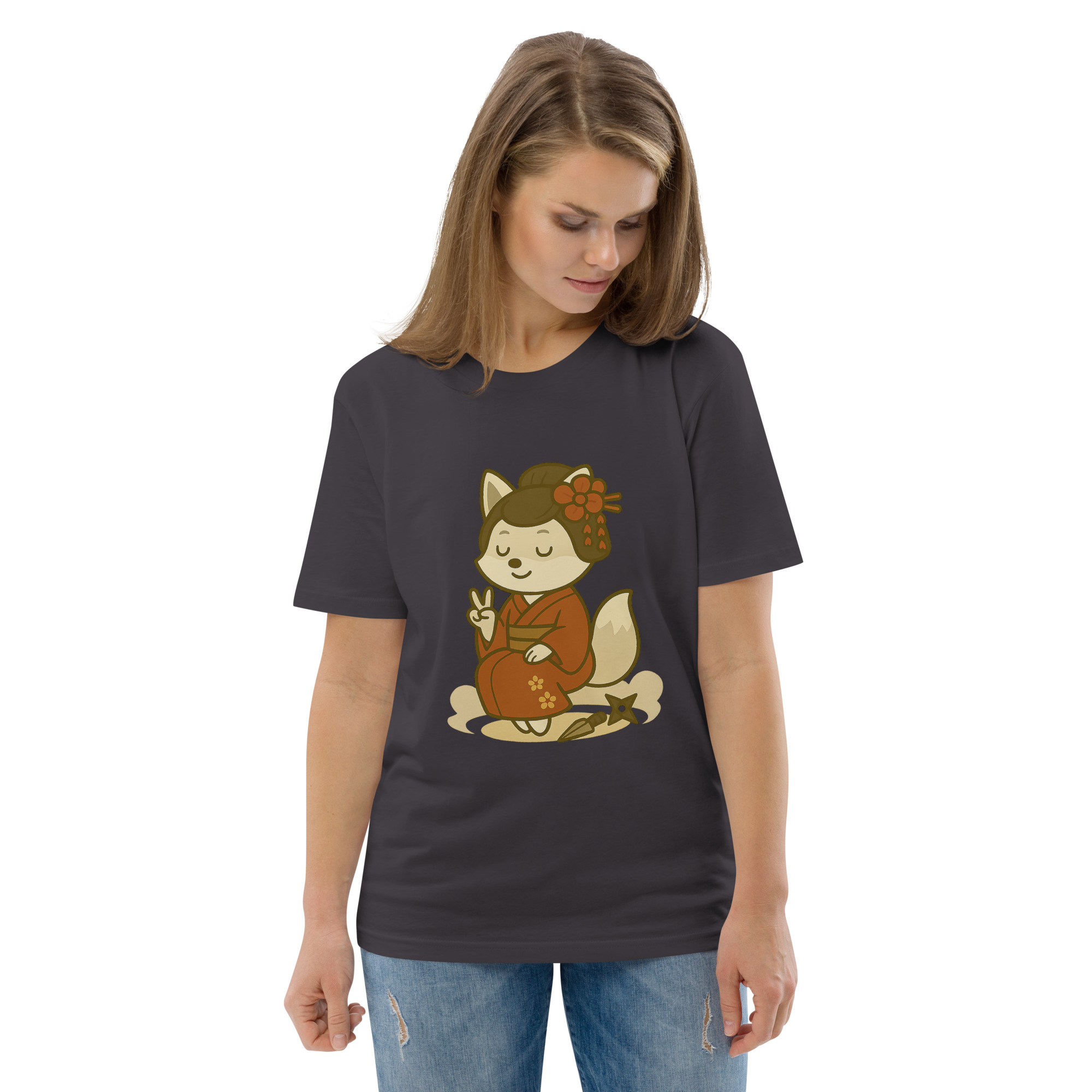 Fox Kunoishi - DTF-Unisex-Bio-Baumwoll-T-Shirt – Bild 35