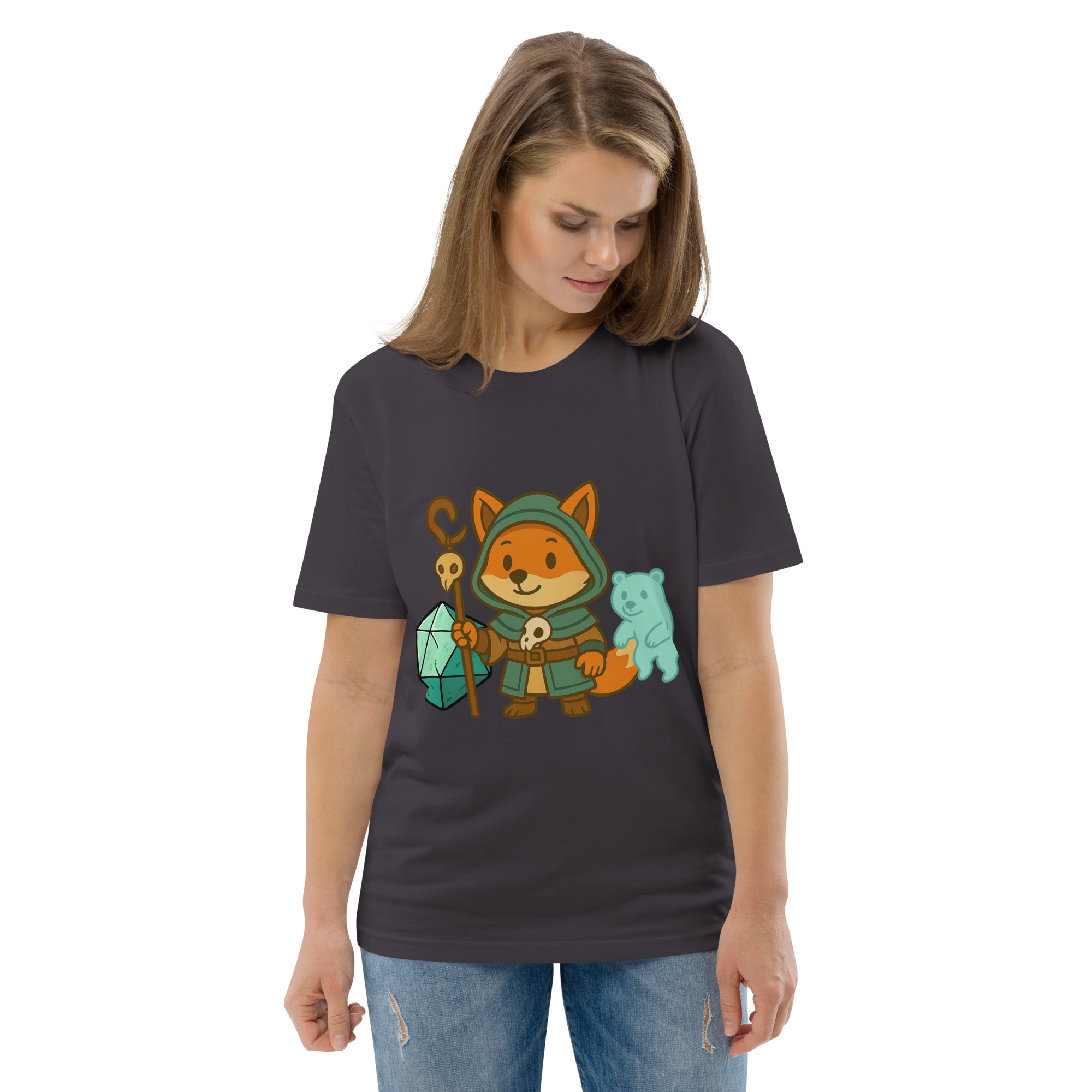 Dicefox Shaman - DTF-Unisex-Bio-Baumwoll-T-Shirt – Bild 35