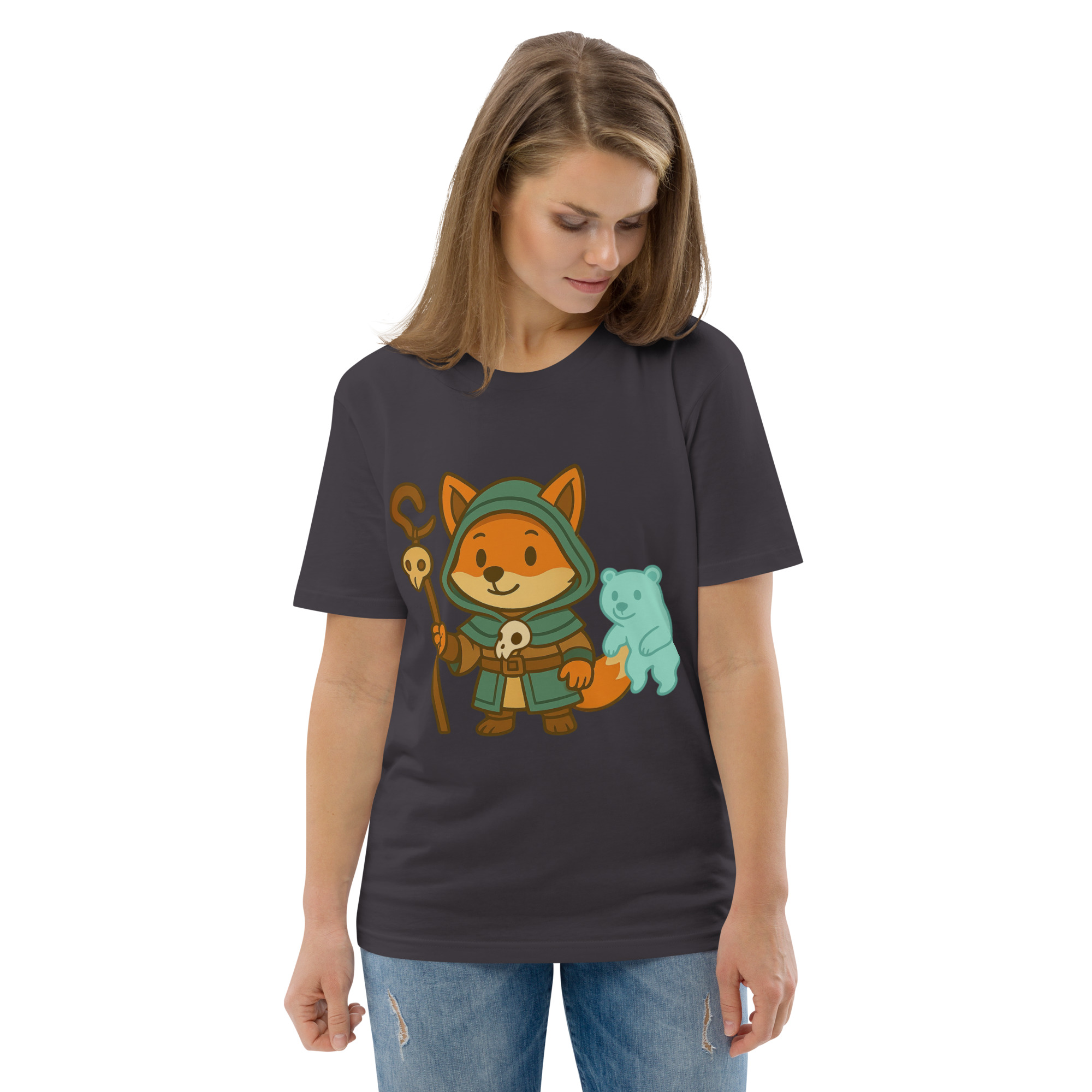 Fox Shaman - DTF-Unisex-Bio-Baumwoll-T-Shirt – Bild 35