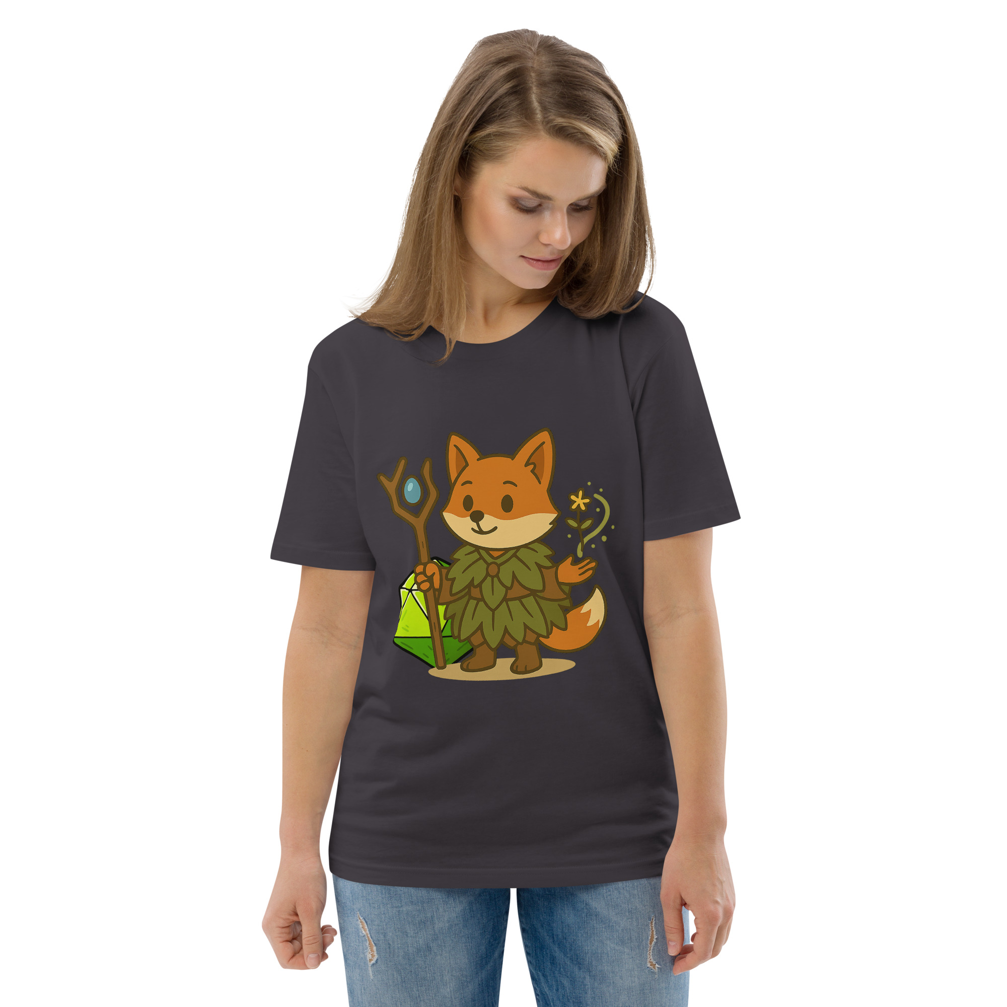 Dicefox Druid - DTF-Unisex-Bio-Baumwoll-T-Shirt – Bild 35