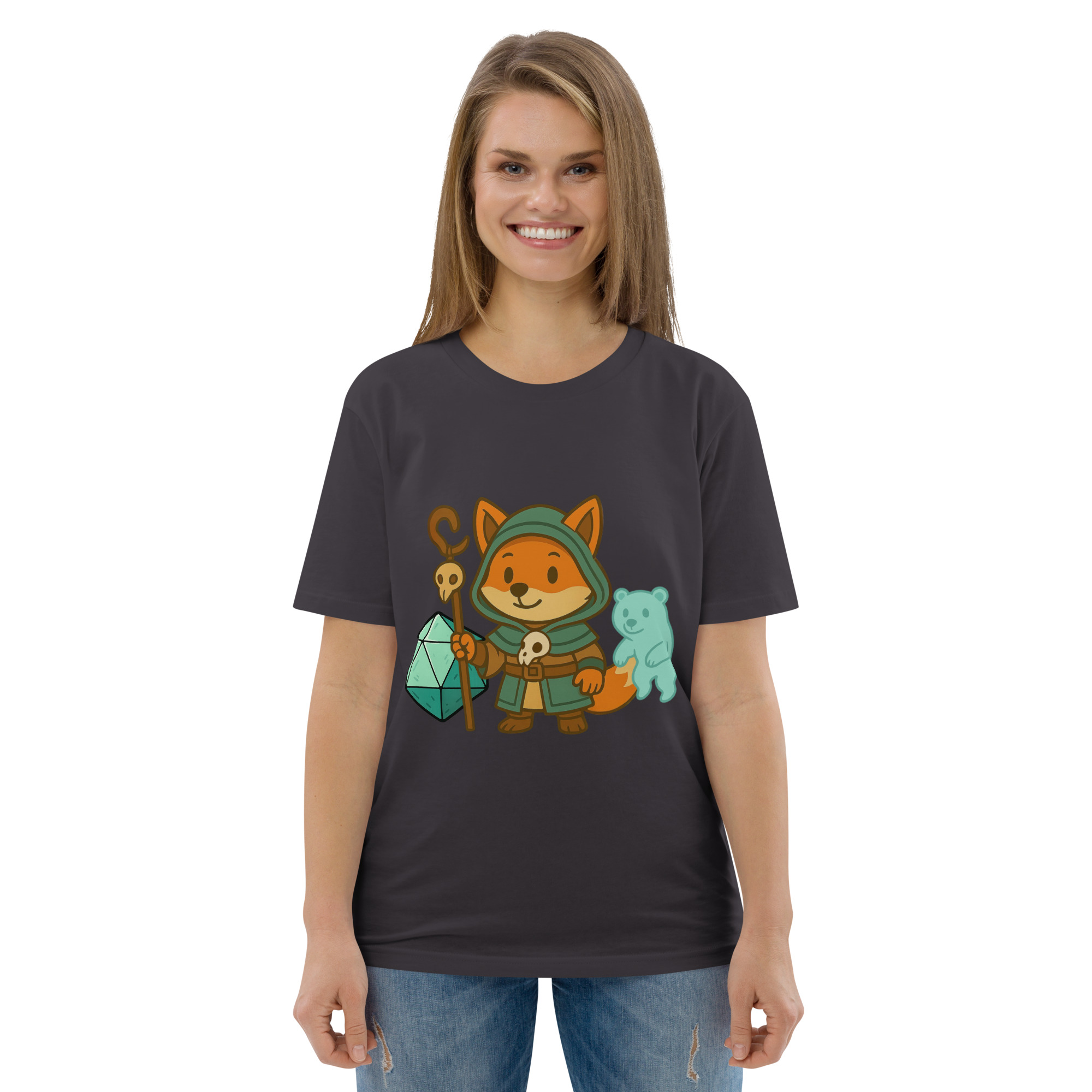 Dicefox Shaman - DTF-Unisex-Bio-Baumwoll-T-Shirt – Bild 34