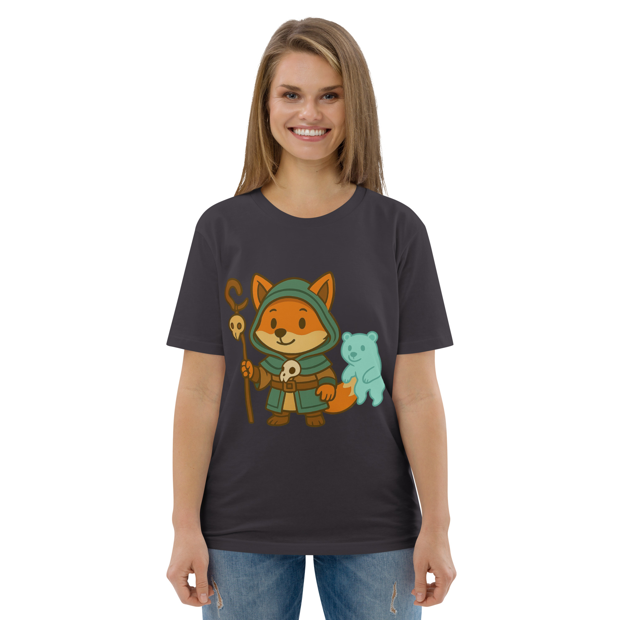 Fox Shaman - DTF-Unisex-Bio-Baumwoll-T-Shirt – Bild 34