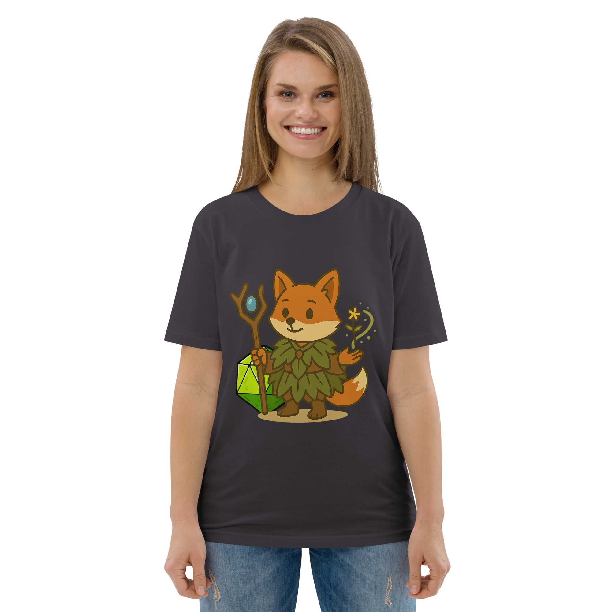 Dicefox Druid - DTF-Unisex-Bio-Baumwoll-T-Shirt – Bild 34