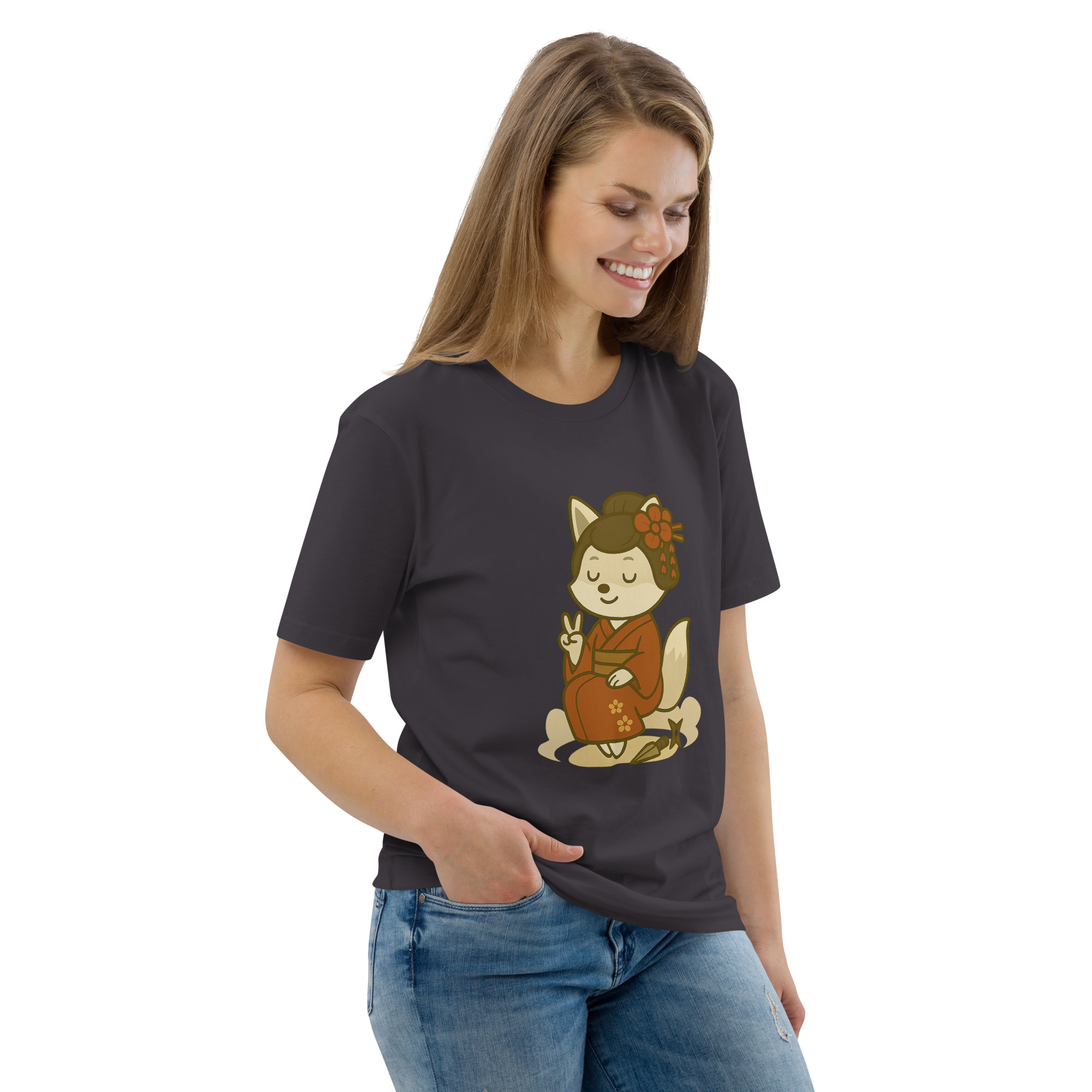 Fox Kunoishi - DTF-Unisex-Bio-Baumwoll-T-Shirt – Bild 39