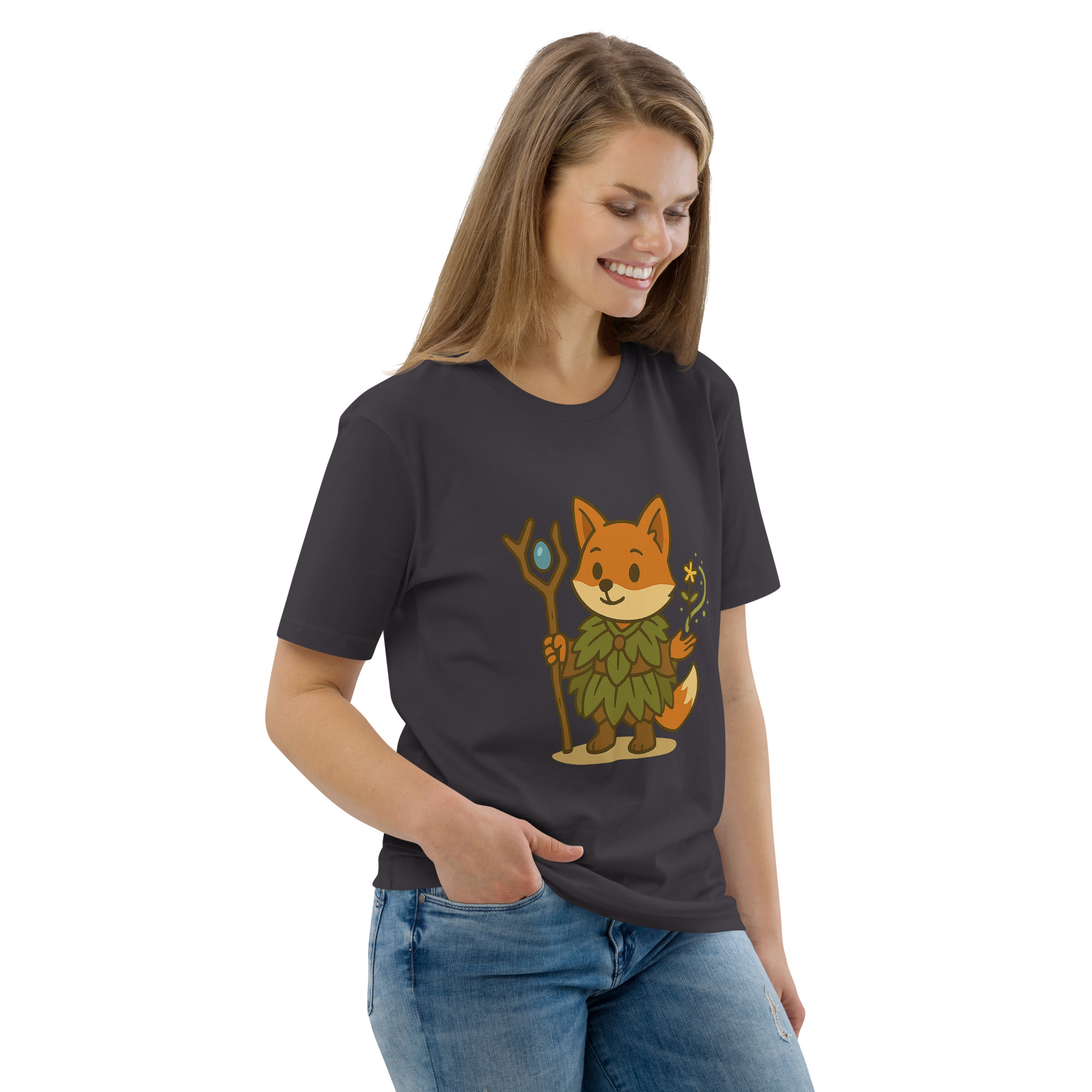 Fox Druid - DTF-Unisex-Bio-Baumwoll-T-Shirt – Bild 38