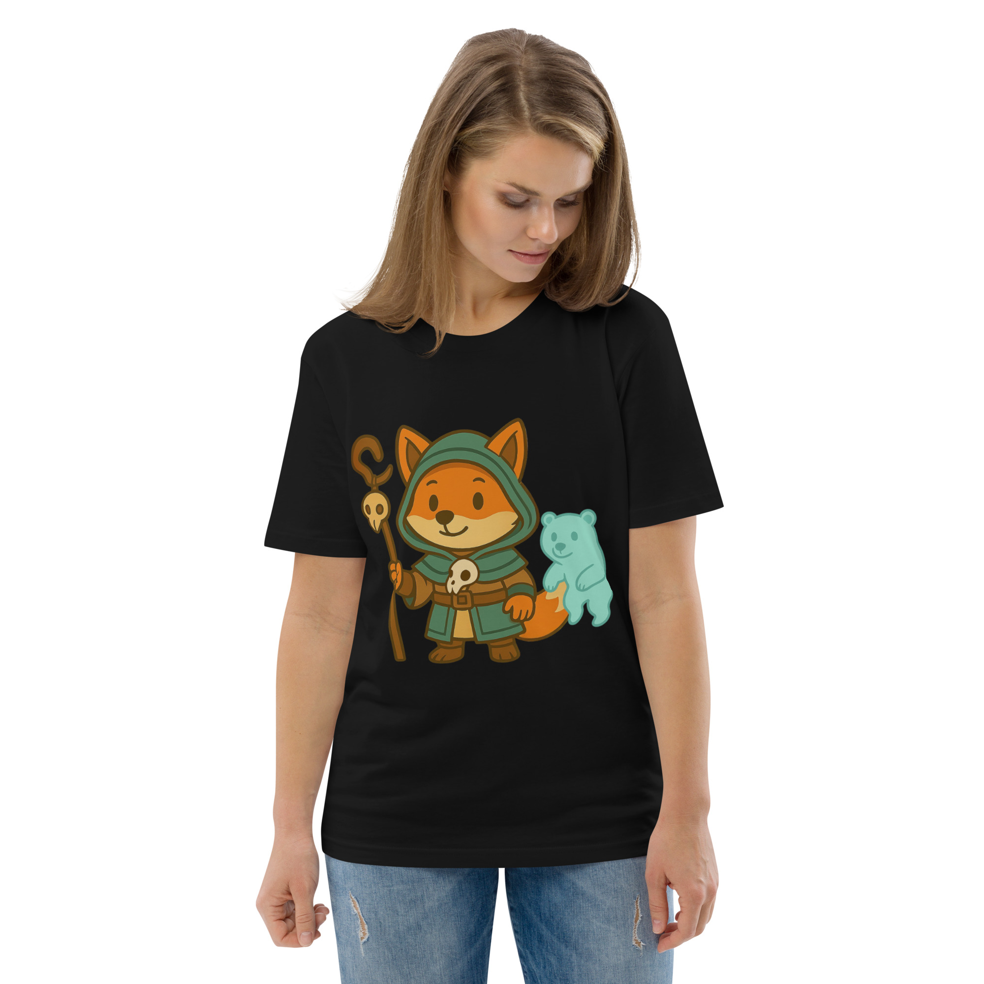 Fox Shaman - DTF-Unisex-Bio-Baumwoll-T-Shirt – Bild 4