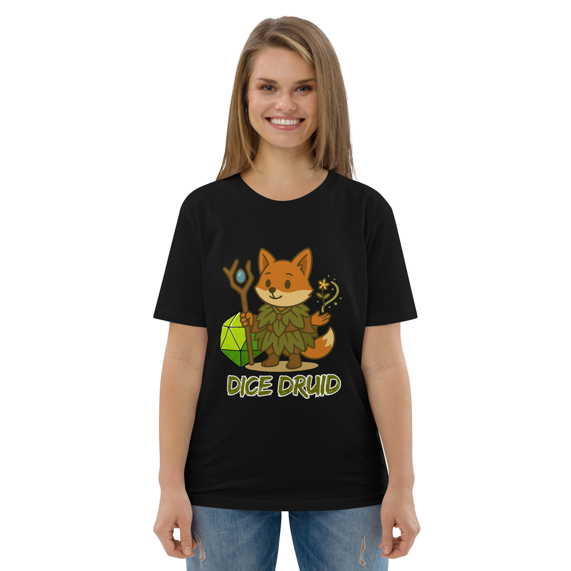 Dice Druid - DTF-Unisex-Bio-Baumwoll-T-Shirt
